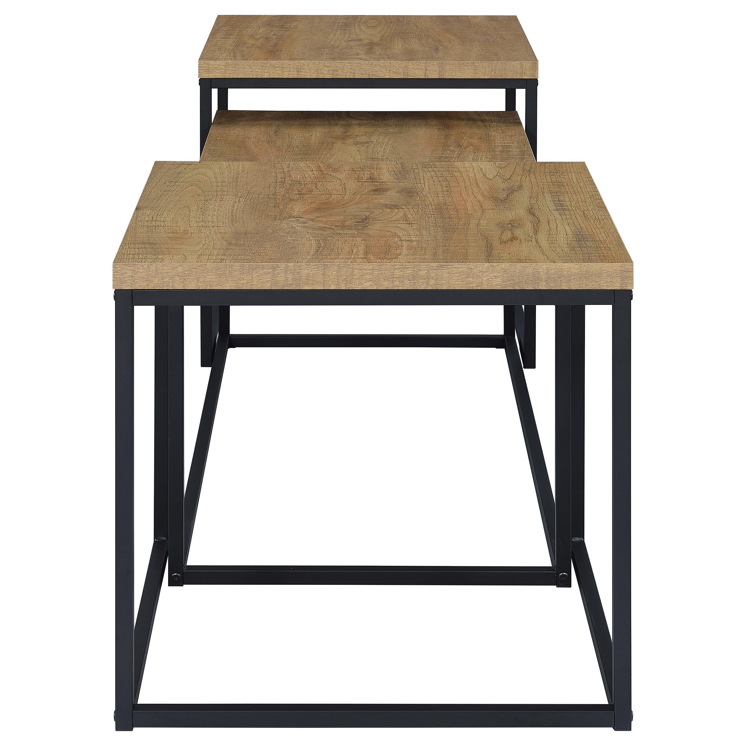  Coaster Furniture Straden 700144 3-piece Engineered Wood Coffee Table Set - Mango/Black IMAGE 8