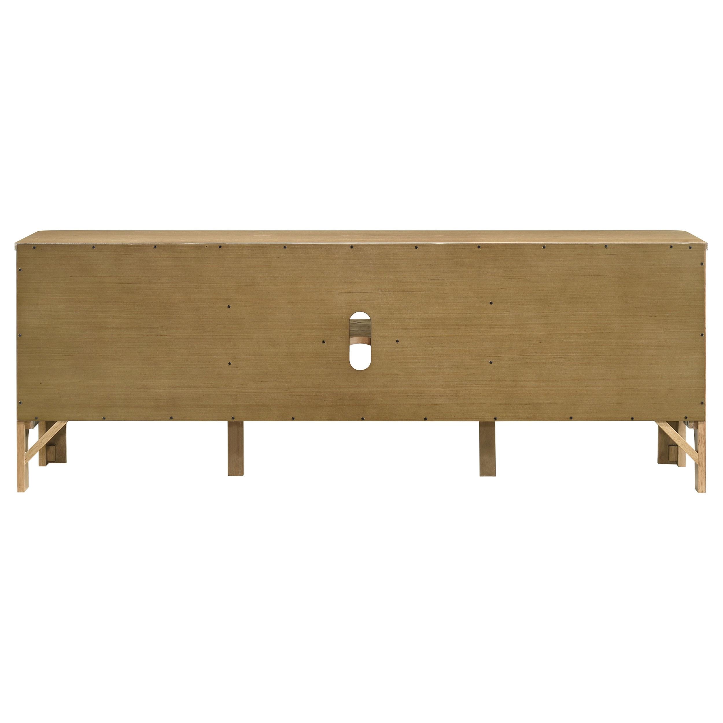  Coaster Furniture Rowe 701652 65-inch 2-door Wood TV Stand Media Console - Light Oak IMAGE 10