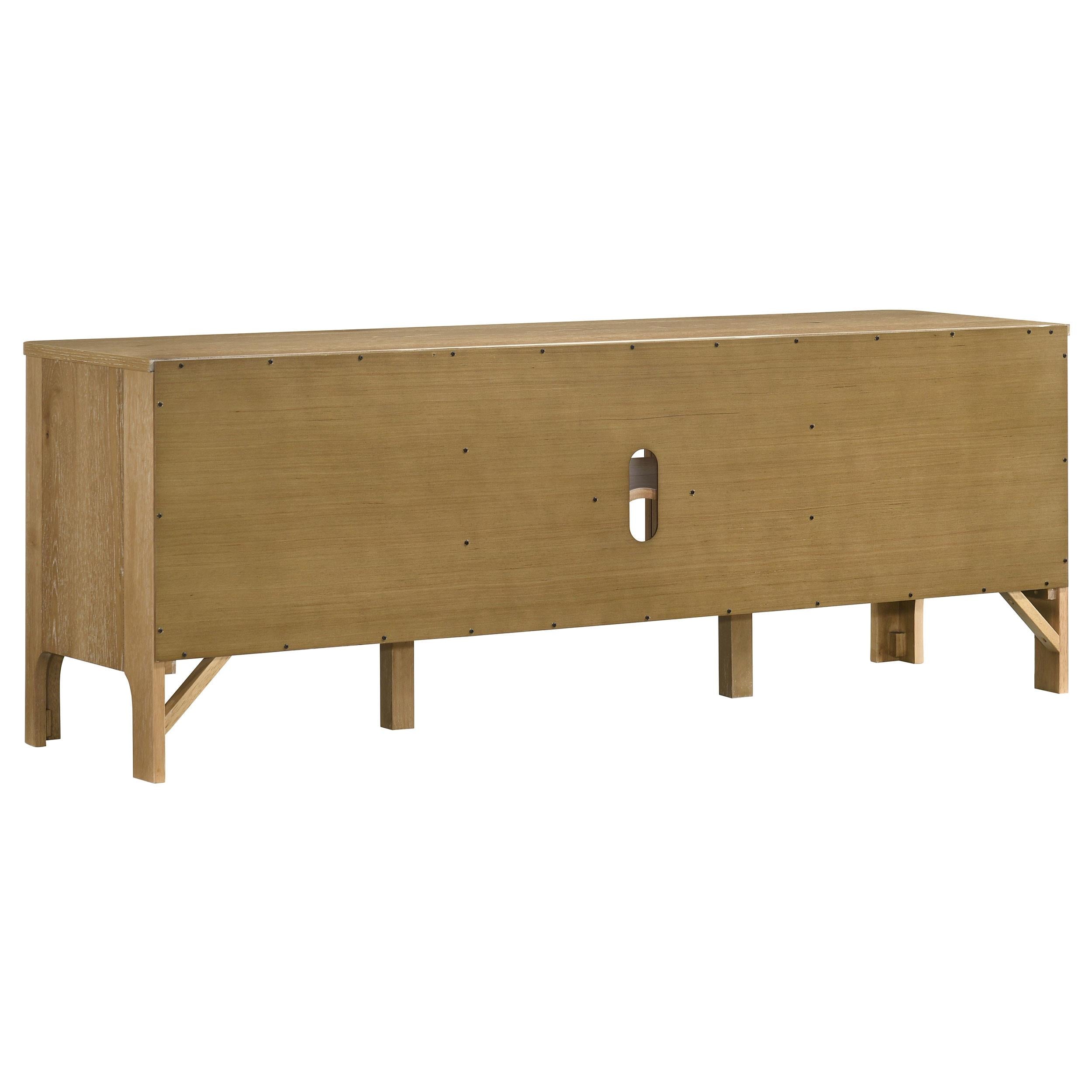  Coaster Furniture Rowe 701652 65-inch 2-door Wood TV Stand Media Console - Light Oak IMAGE 7