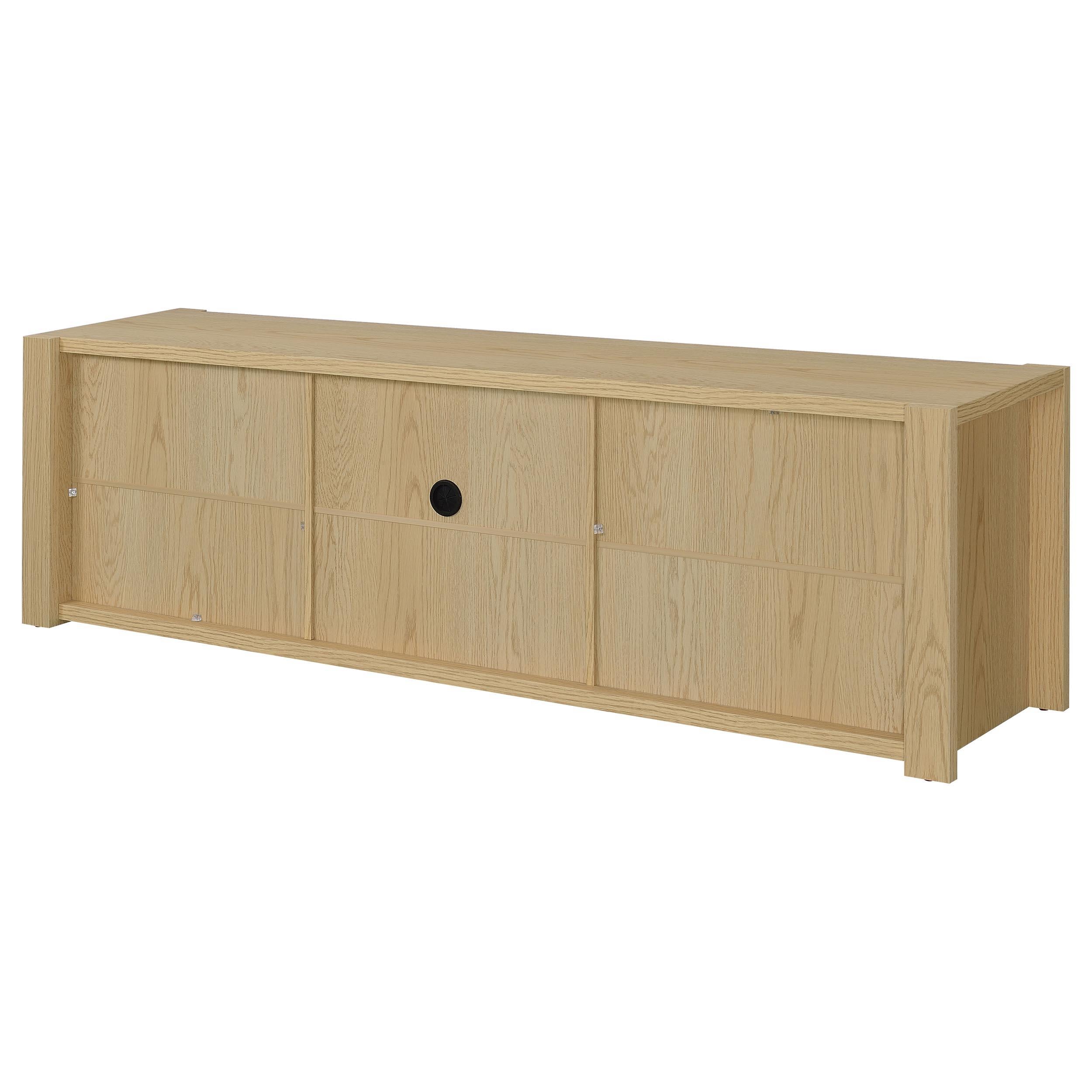  Coaster Furniture Laurelton 701653 78-inch 4-door TV Stand Media Console - Light Oak IMAGE 10