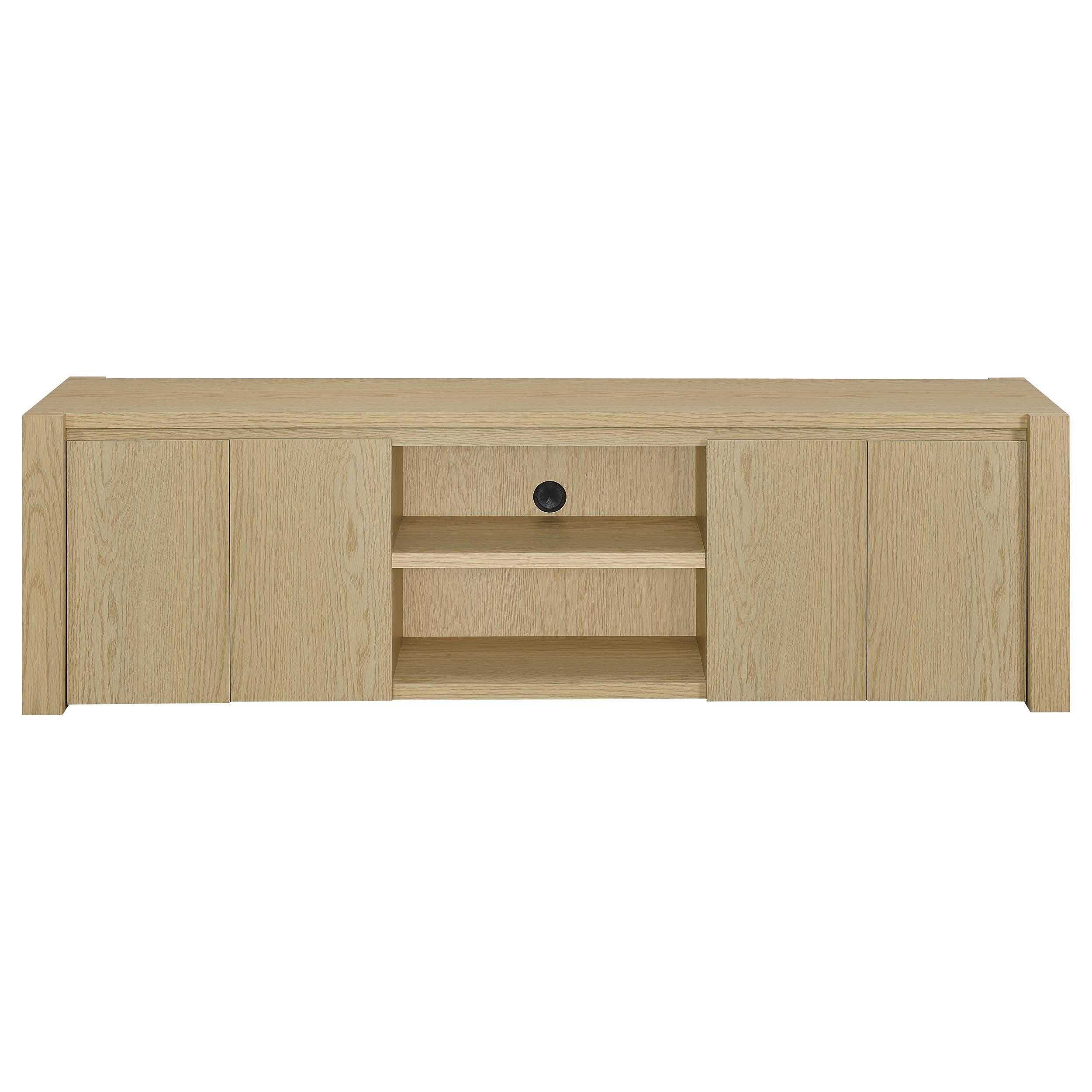  Coaster Furniture Laurelton 701653 78-inch 4-door TV Stand Media Console - Light Oak IMAGE 11