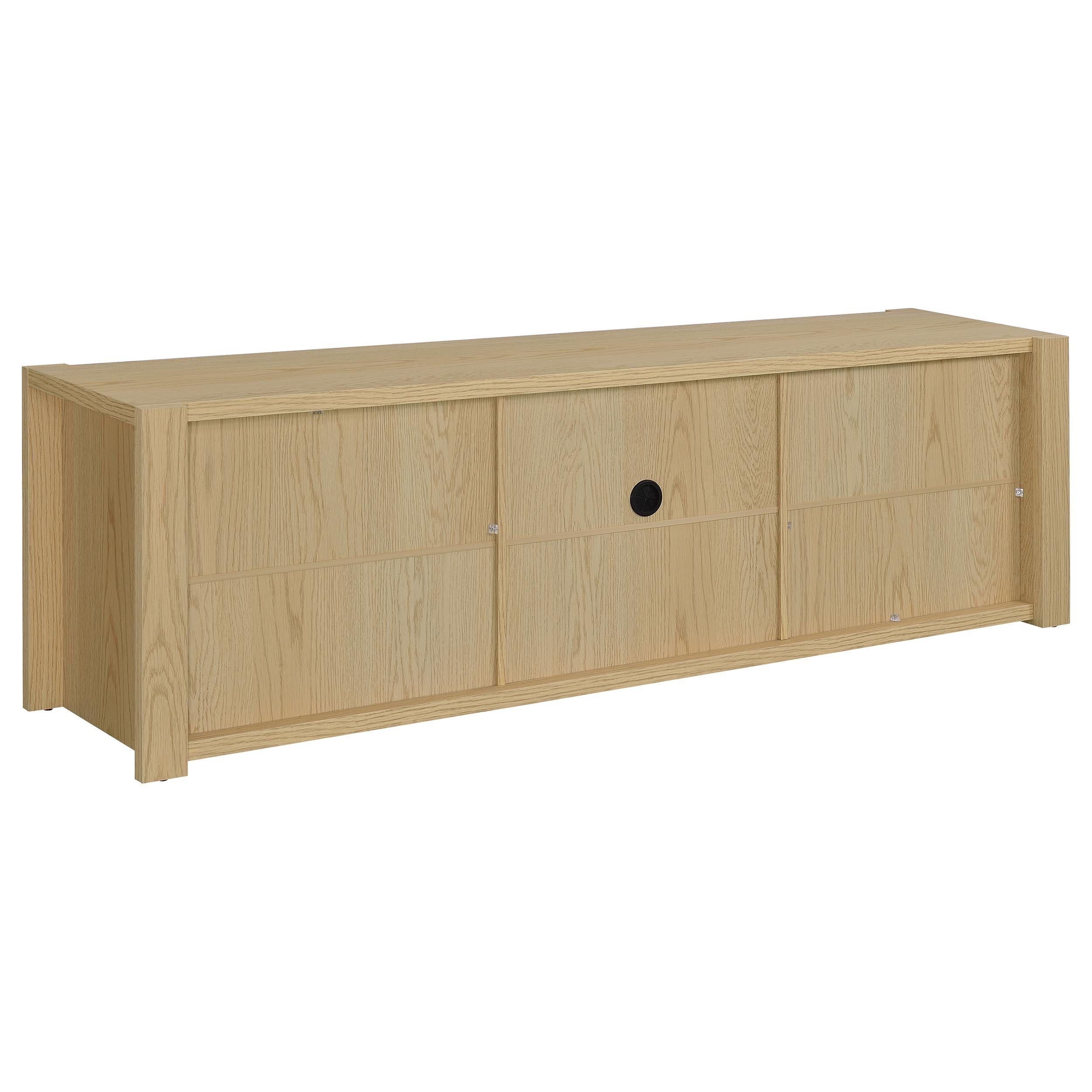  Coaster Furniture Laurelton 701653 78-inch 4-door TV Stand Media Console - Light Oak IMAGE 7