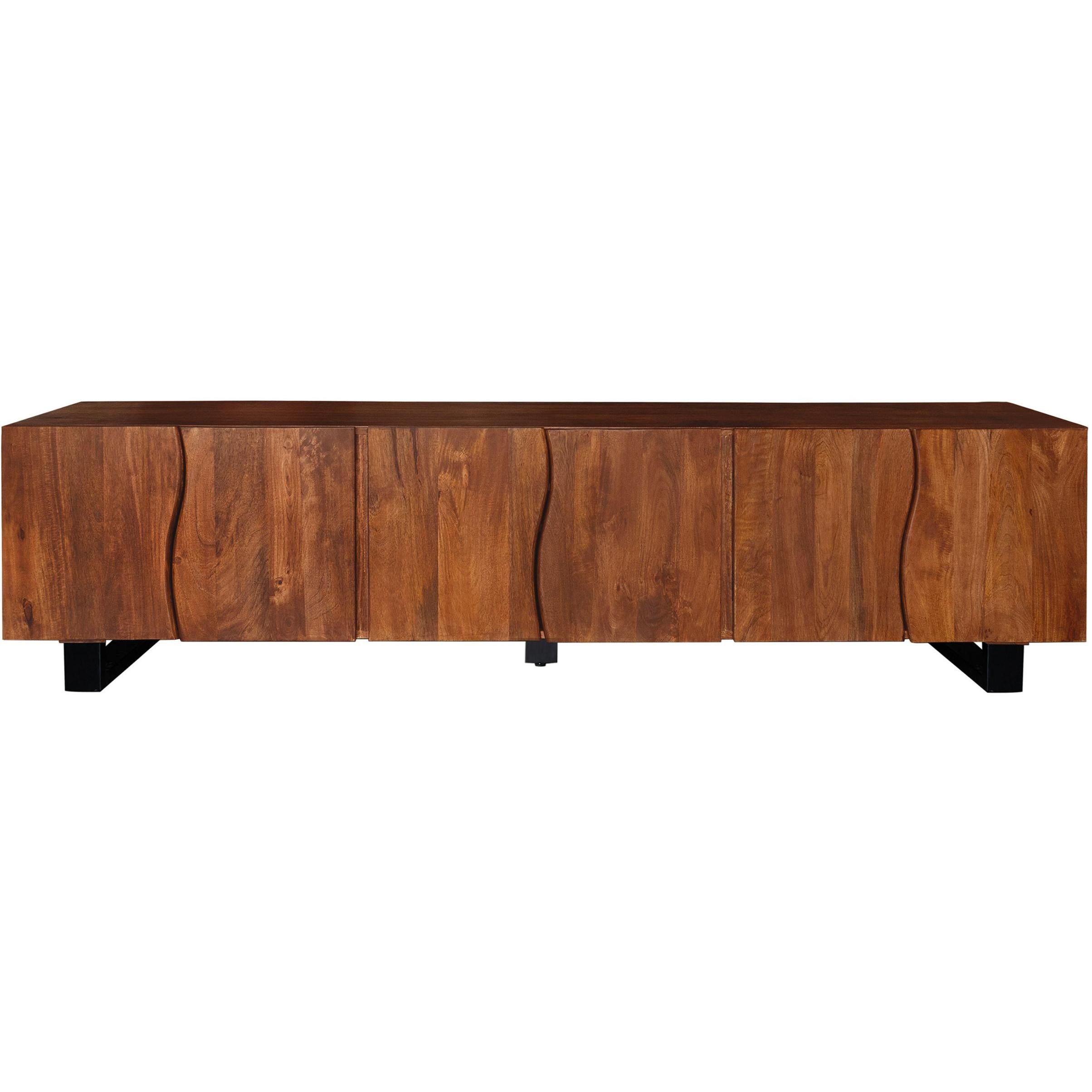  Coaster Furniture Trask 701790 86-inch Wood TV Stand Media Console - Mango Brown IMAGE 4