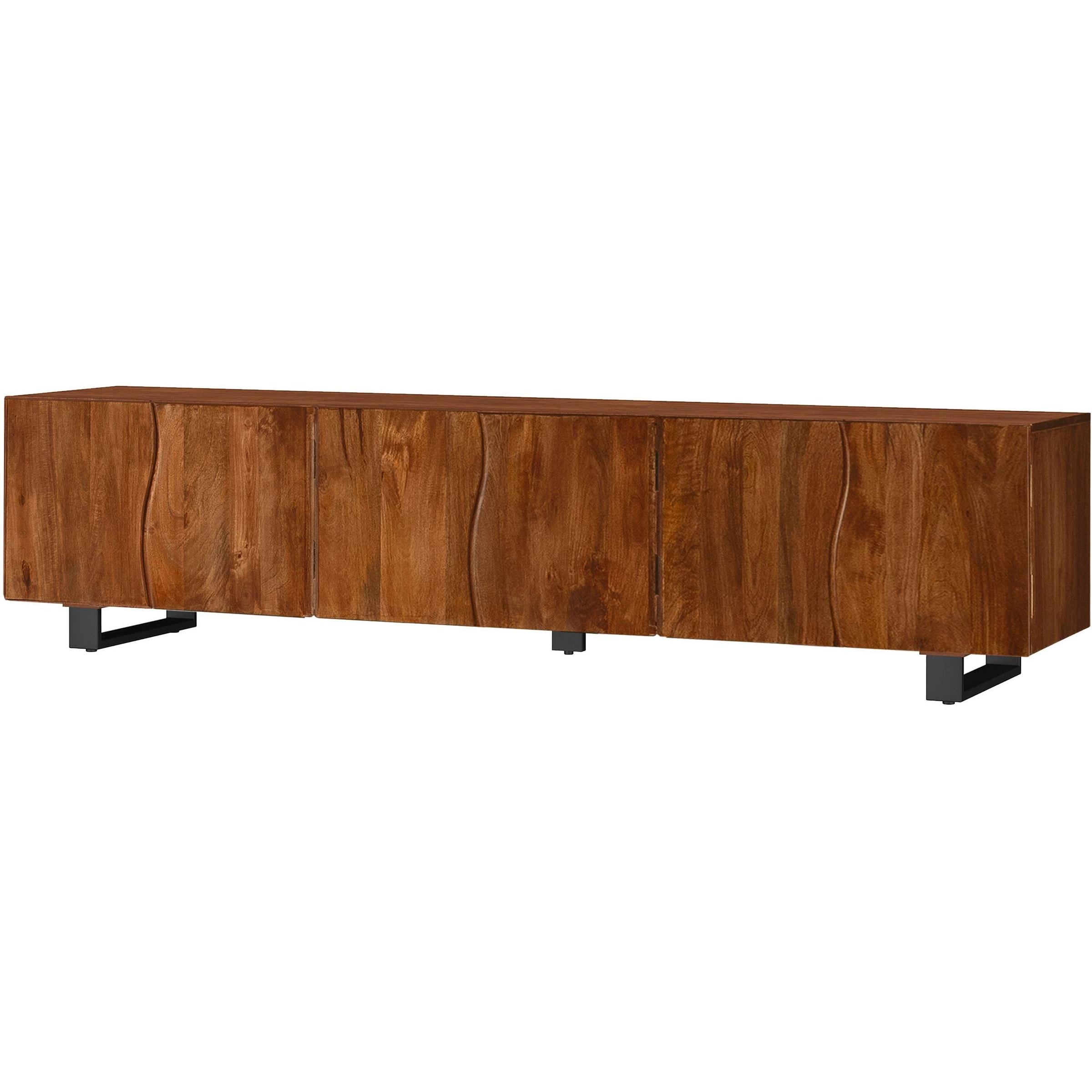  Coaster Furniture Trask 701790 86-inch Wood TV Stand Media Console - Mango Brown IMAGE 5