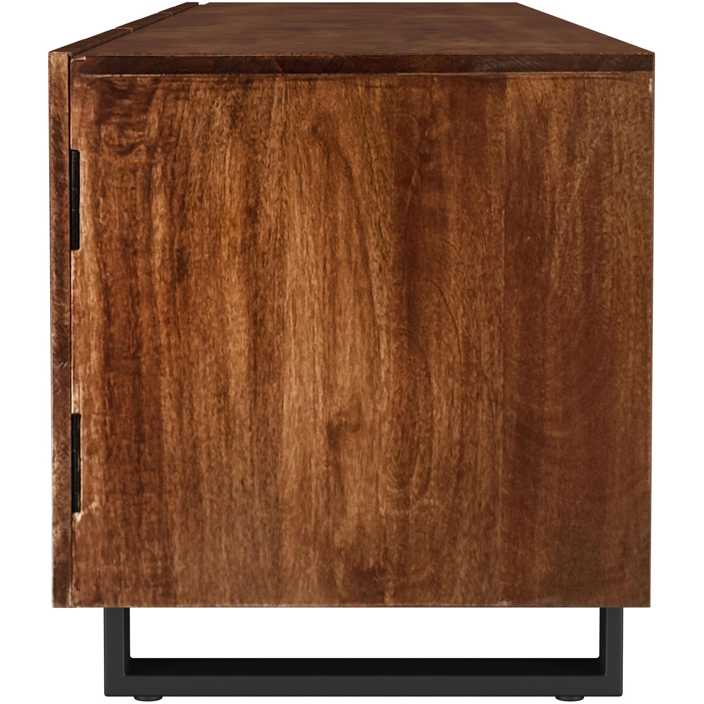  Coaster Furniture Trask 701790 86-inch Wood TV Stand Media Console - Mango Brown IMAGE 6
