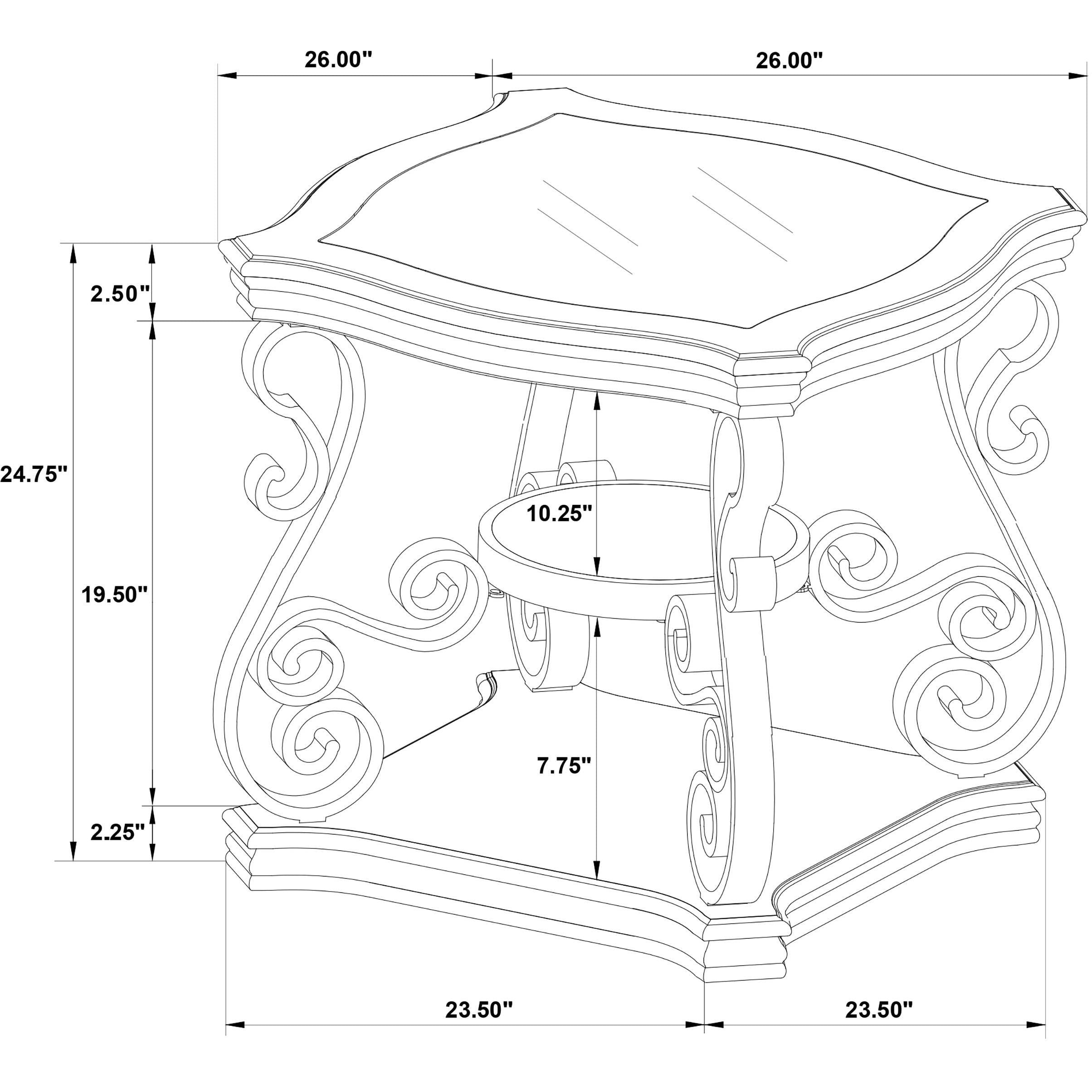 Coaster Furniture Laney 702448-S3 3-piece Glass Top Coffee and End Table Set - Dark Merlot IMAGE 10