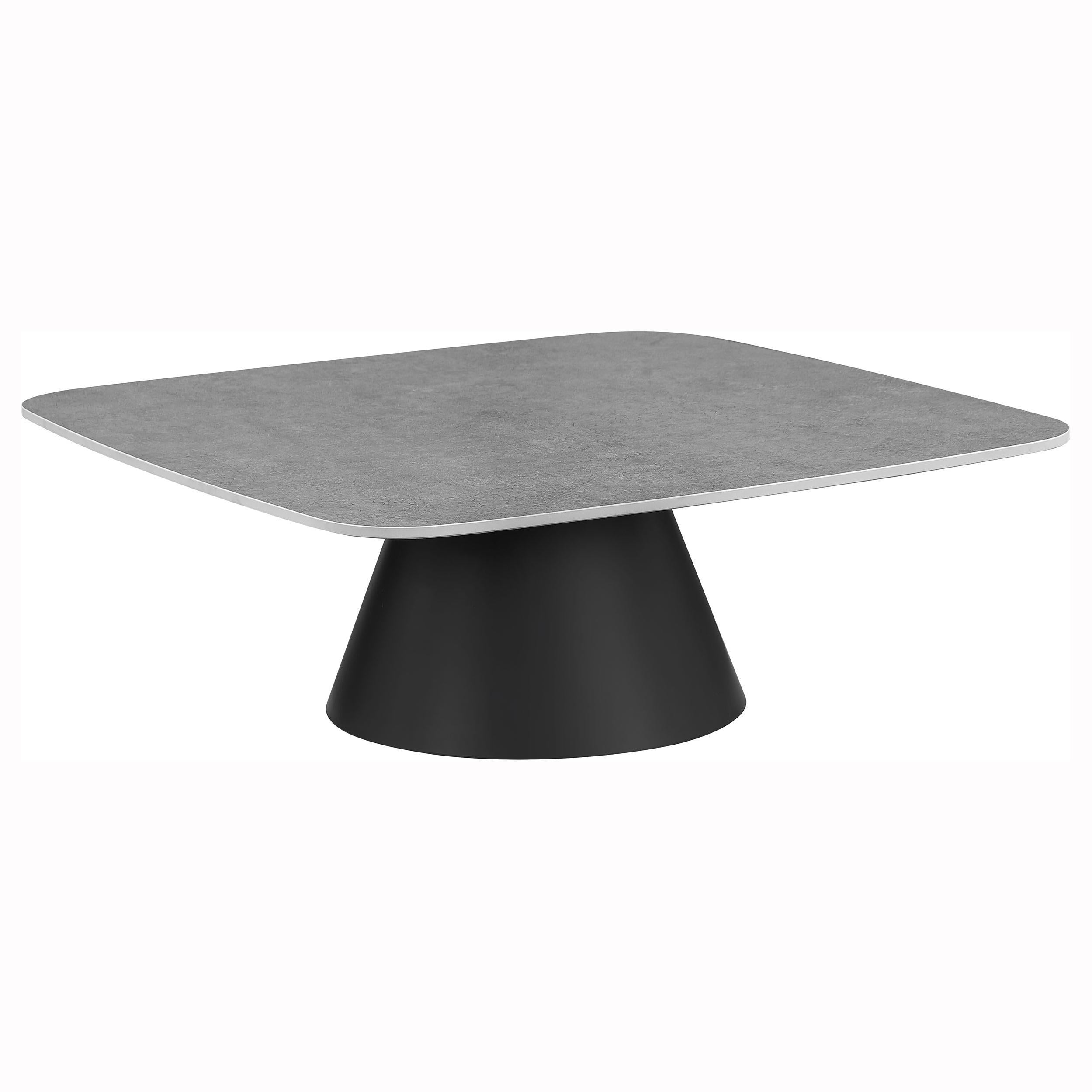  Coaster Furniture Eason 703500 2-piece Cocktail Coffee Table Set - Concrete/Black IMAGE 3