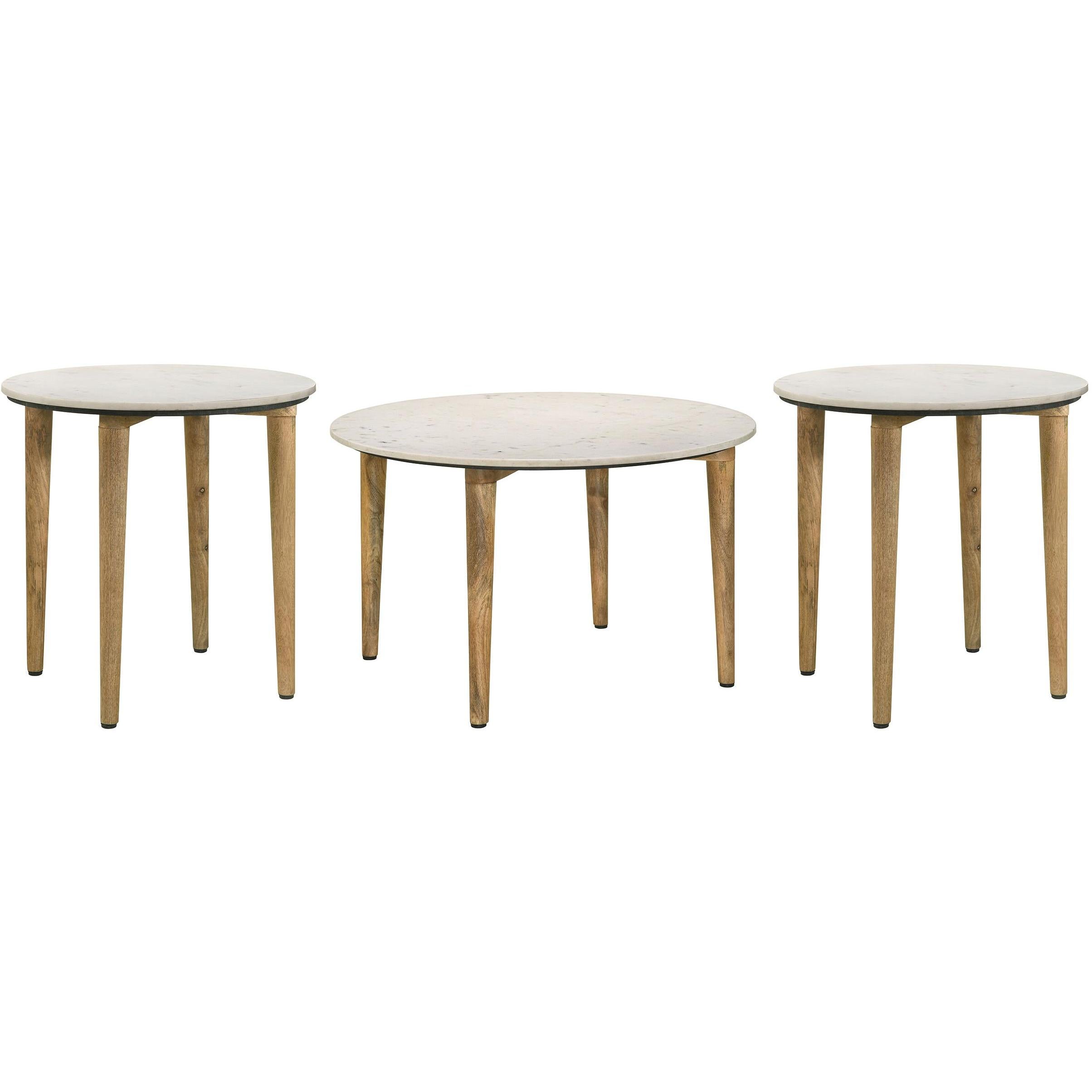  Coaster Furniture Aldis 703718-S3 3-piece Coffee and End Table Set - White IMAGE 1