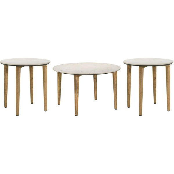 Coaster Furniture Aldis 703718-S3 3-piece Coffee and End Table Set - White