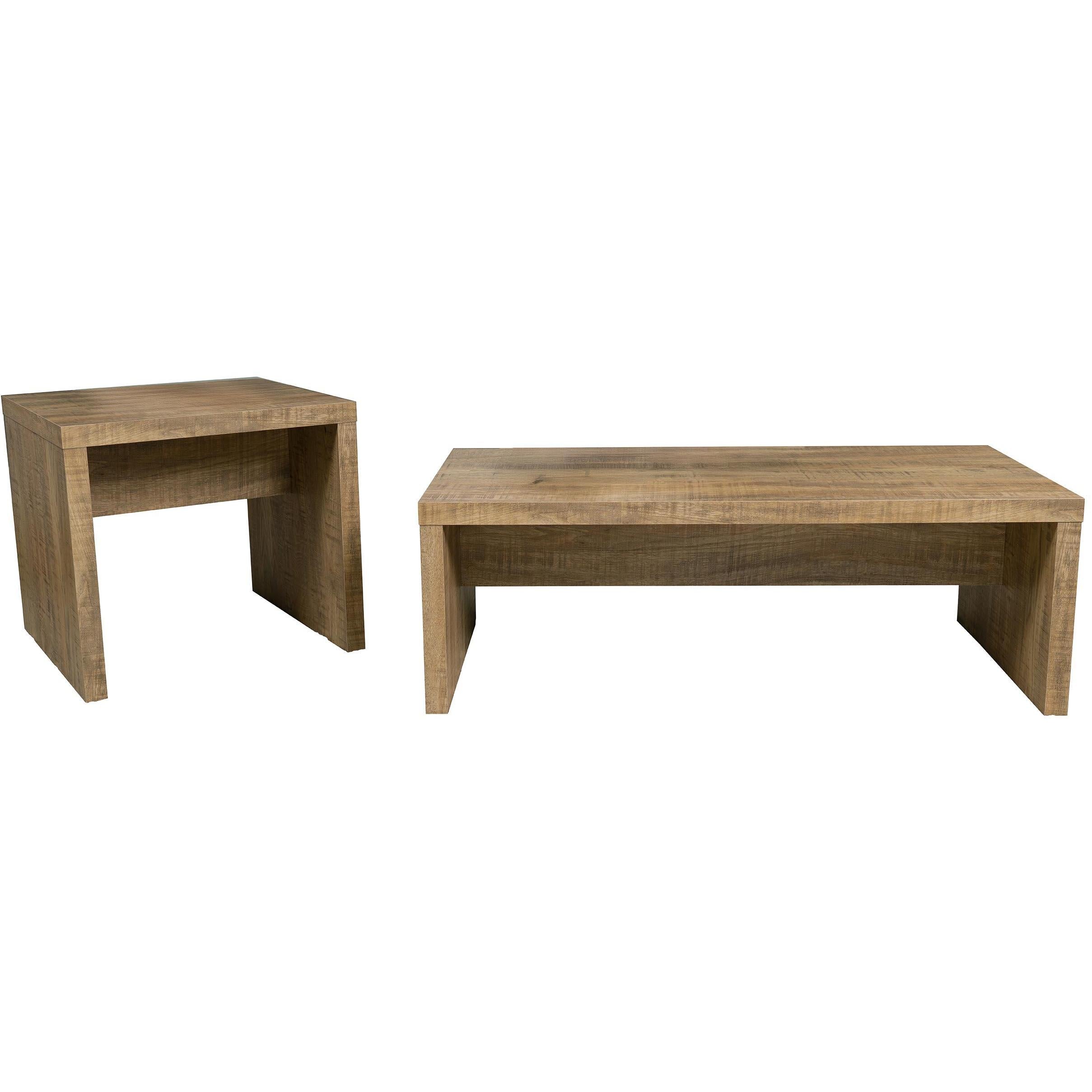 Coaster Furniture Lynette 704128-S2 2-piece Rectangular Coffee and End Table Set - Mango IMAGE 1