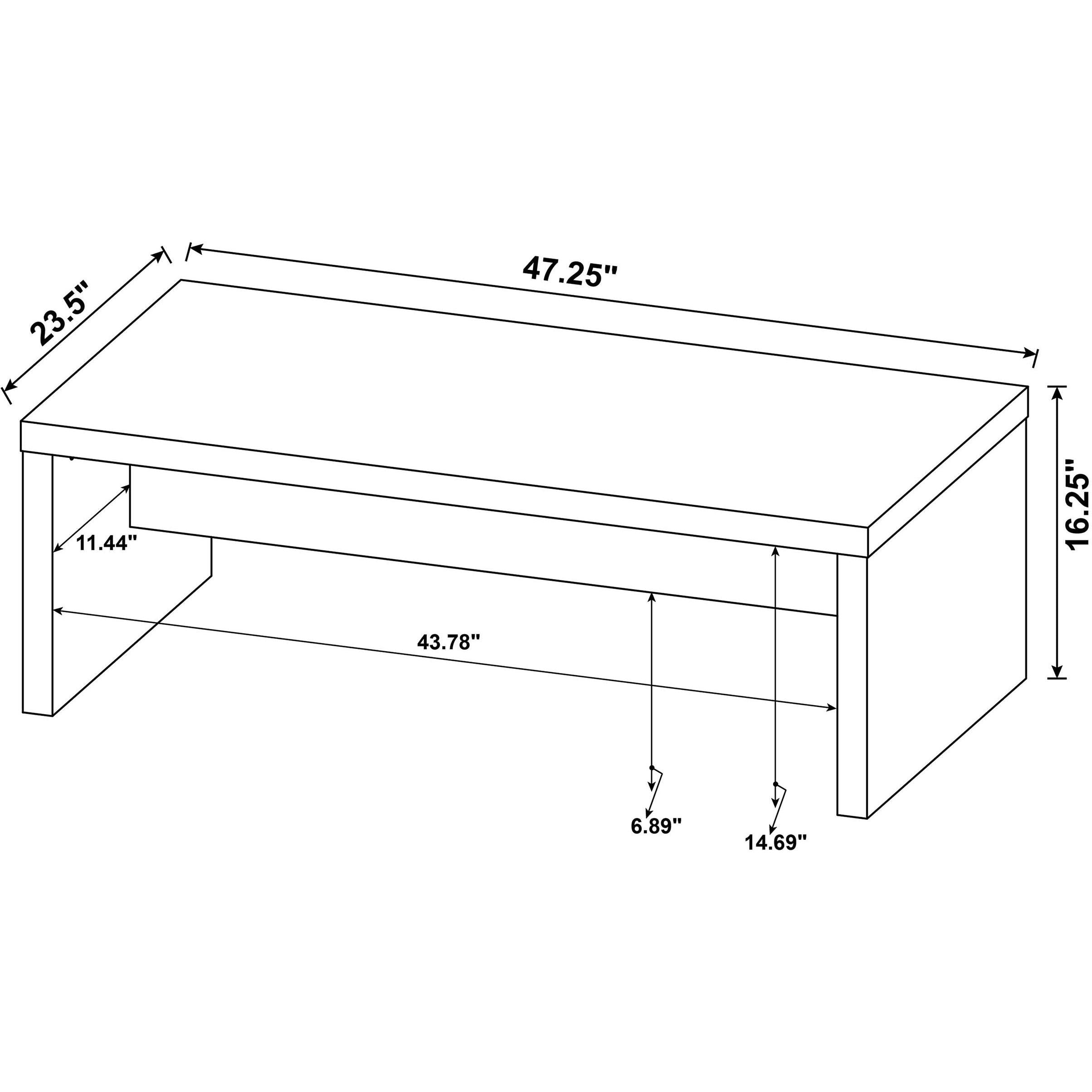  Coaster Furniture Lynette 704128-S2 2-piece Rectangular Coffee and End Table Set - Mango IMAGE 11