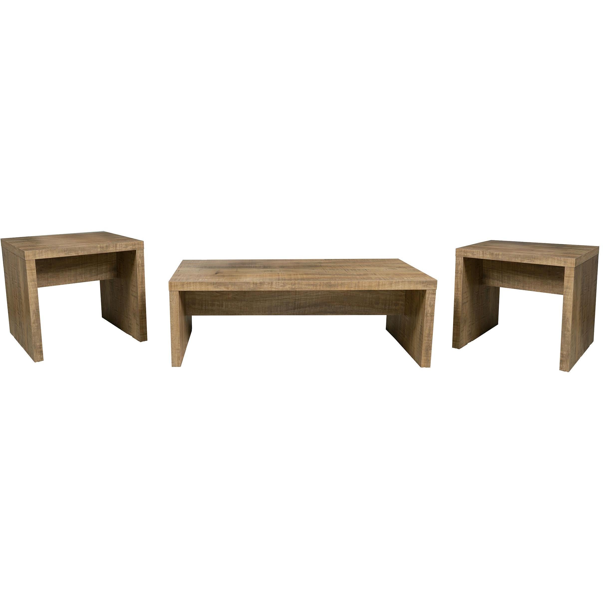  Coaster Furniture Lynette 704128-S3 3-piece Rectangular Coffee and End Table Set - Mango IMAGE 1