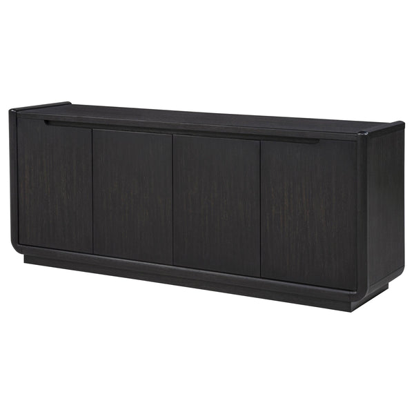 Coaster Furniture Leandro 704633 72-inch 4-door TV Stand Media Console - Burnished Black