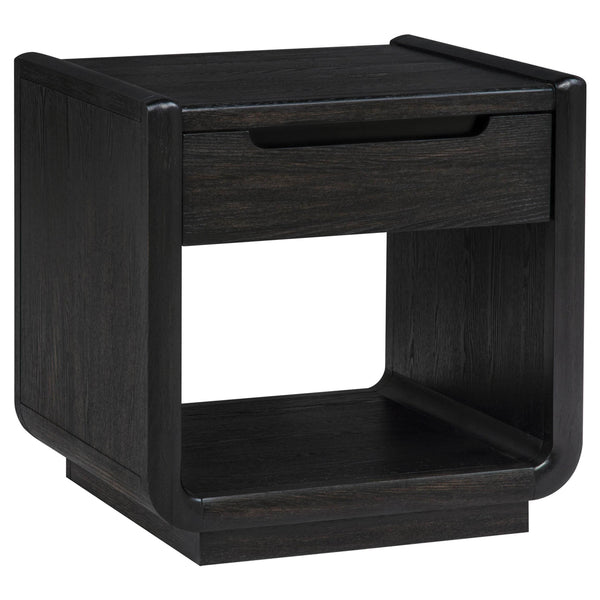 Coaster Furniture Leandro 704637 1-drawer Wood Occasional End Table - Burnished Black