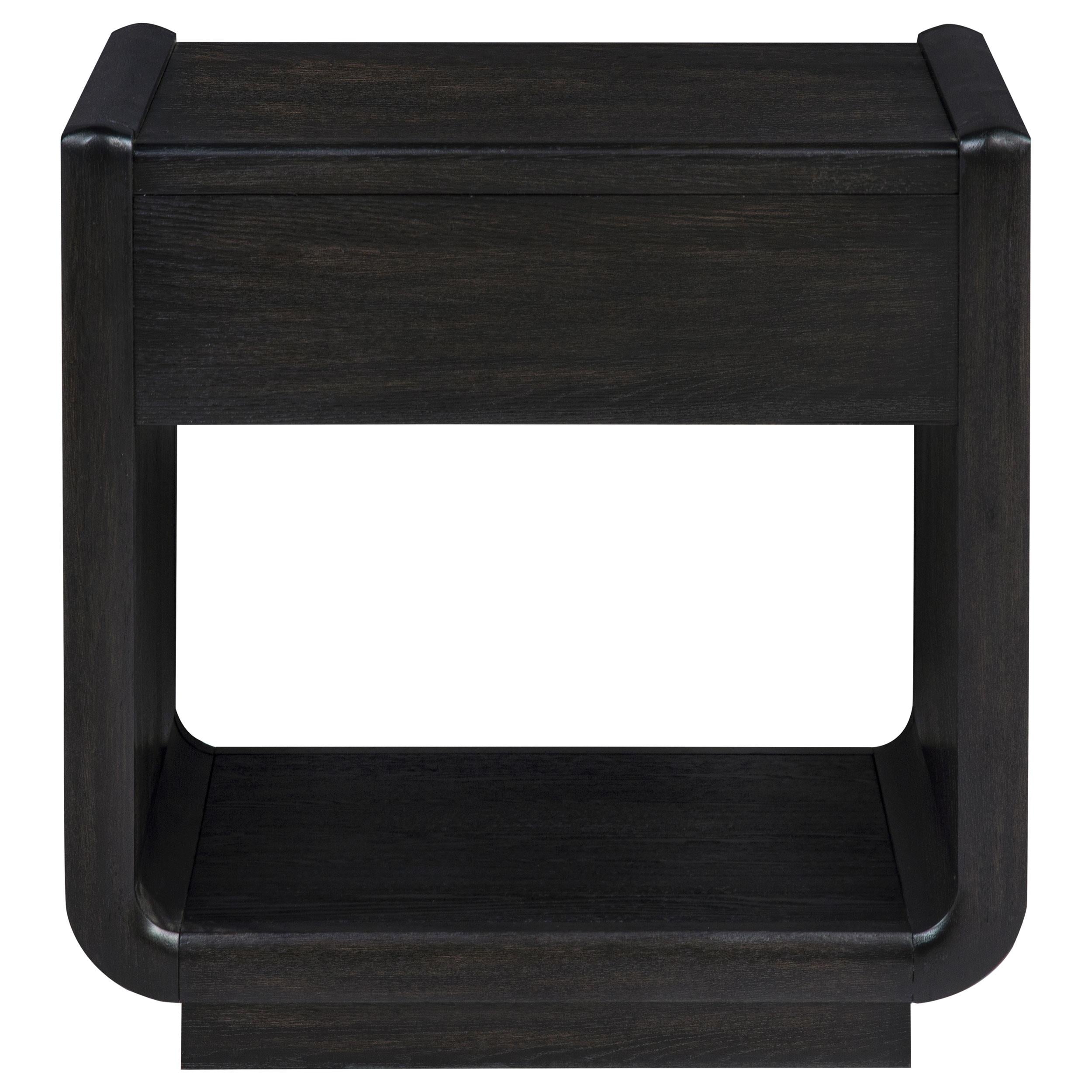  Coaster Furniture Leandro 704637 1-drawer Wood Occasional End Table - Burnished Black IMAGE 11