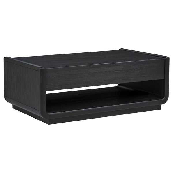 Coaster Furniture Leandro 704638-S2 2-piece Wood Coffee and End Table Set - Burnished Black