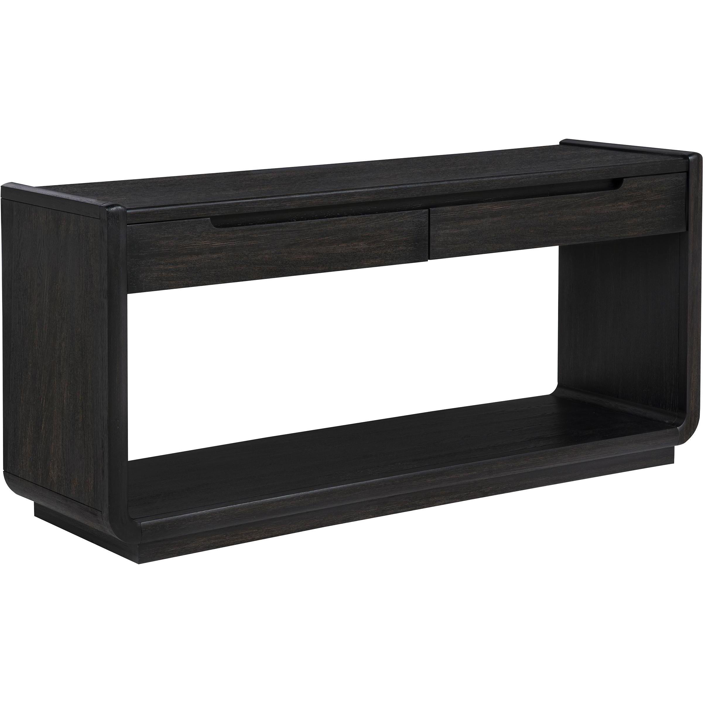  Coaster Furniture Leandro 704639 2-drawer Entryway Sofa Console Table - Burnished Black IMAGE 1