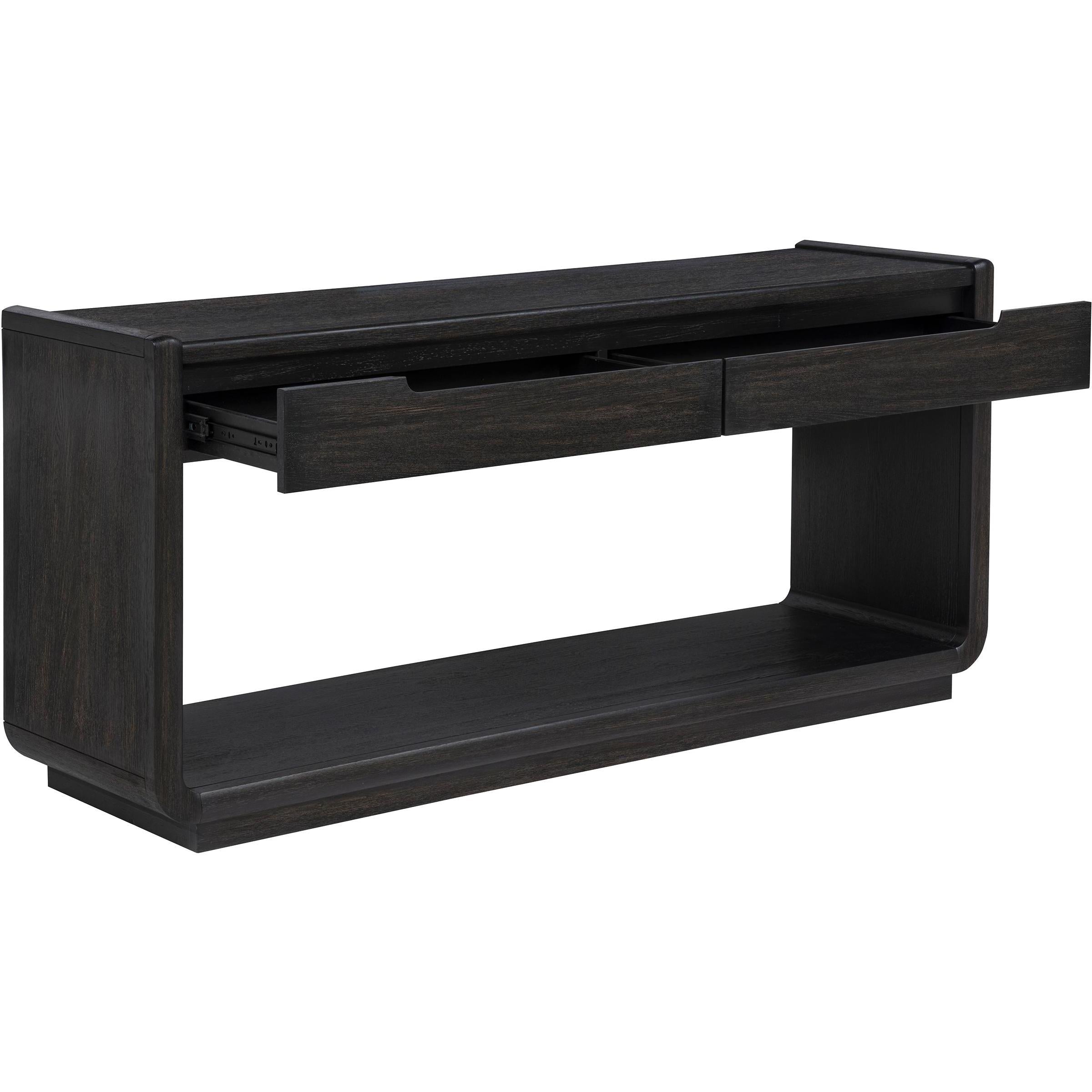  Coaster Furniture Leandro 704639 2-drawer Entryway Sofa Console Table - Burnished Black IMAGE 3