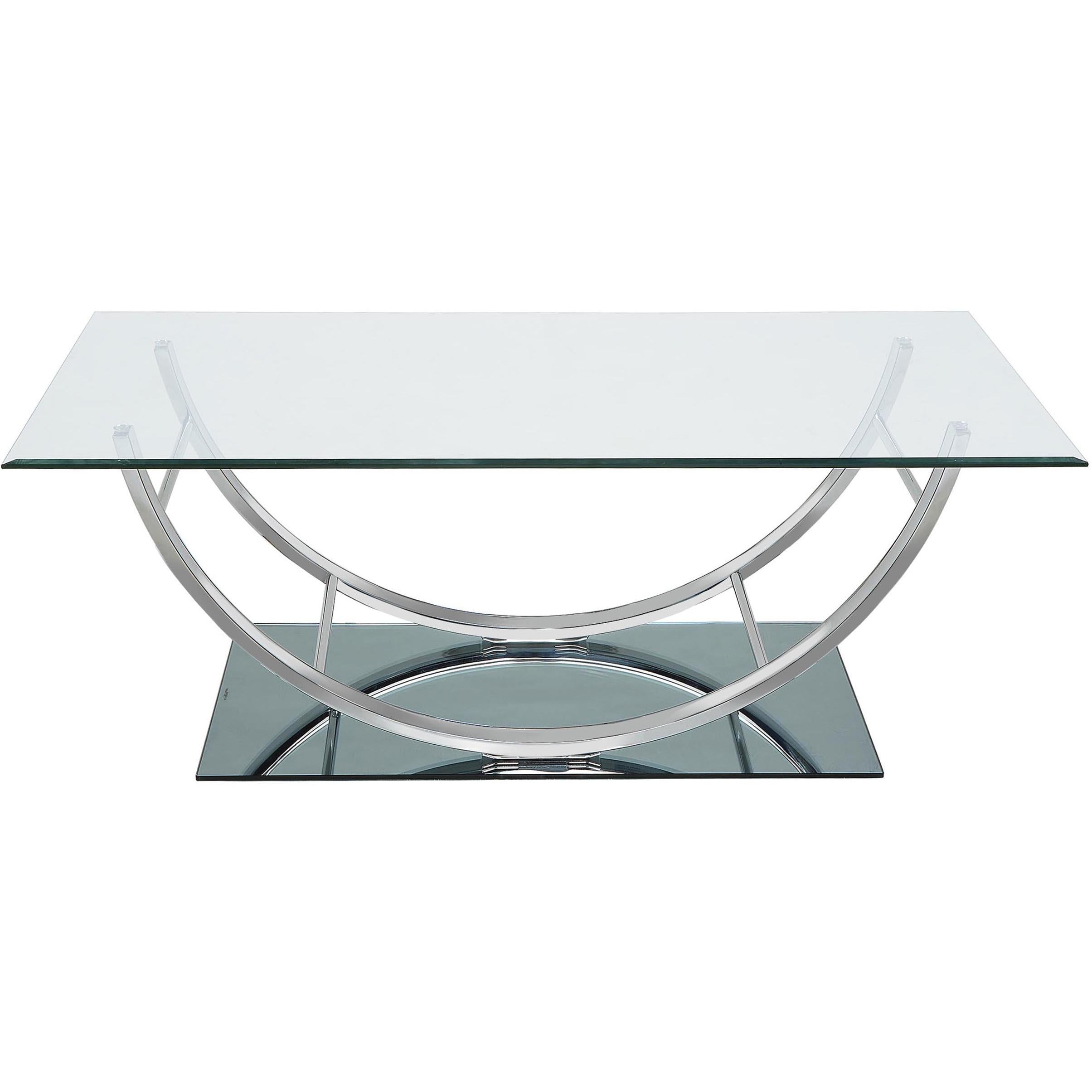  Coaster Furniture Danville 704988-S3 3-piece Glass Top Coffee and End Table Set - Chrome IMAGE 7