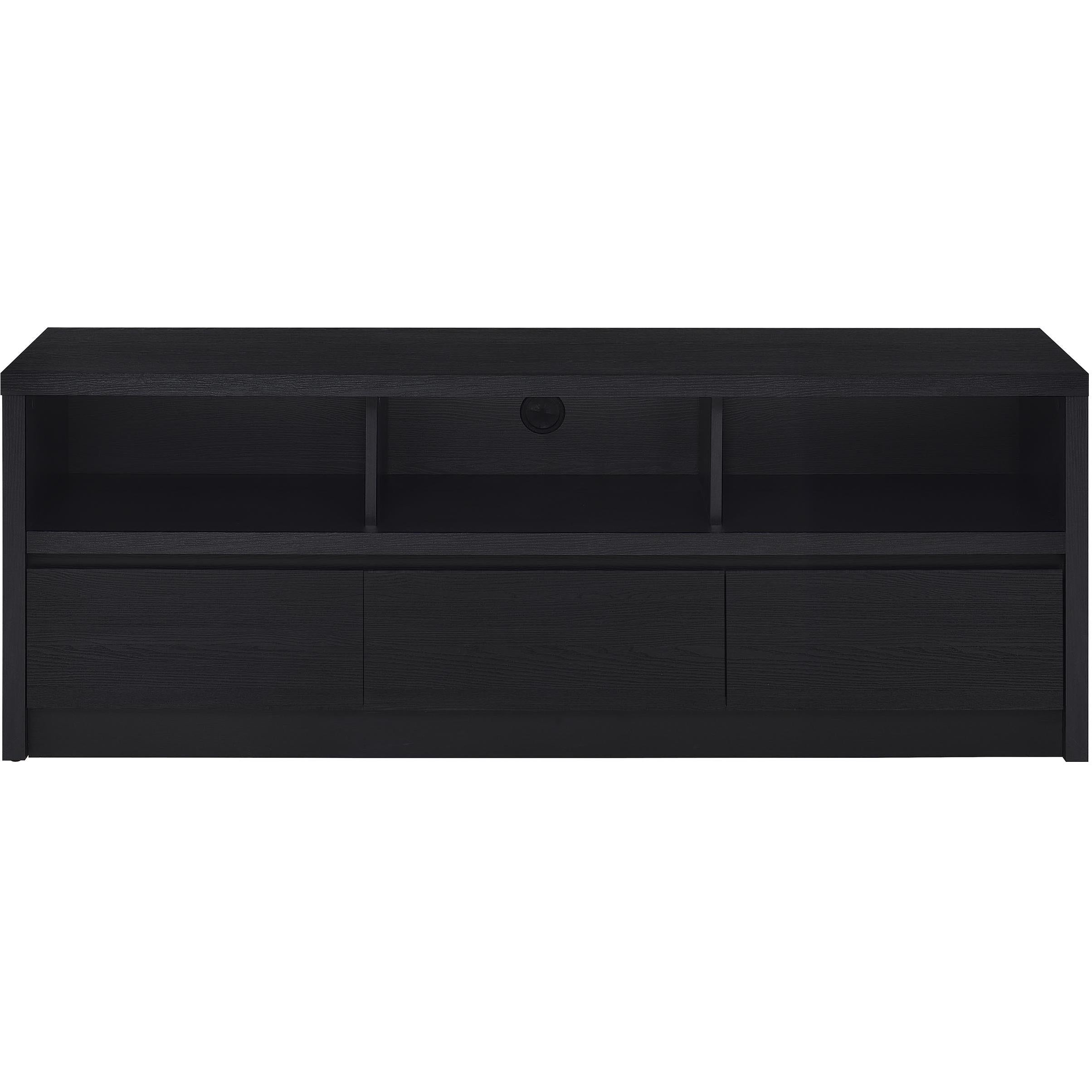  Coaster Furniture Rutland 705802 59-inch 3-drawer TV Stand Media Console - Black IMAGE 4