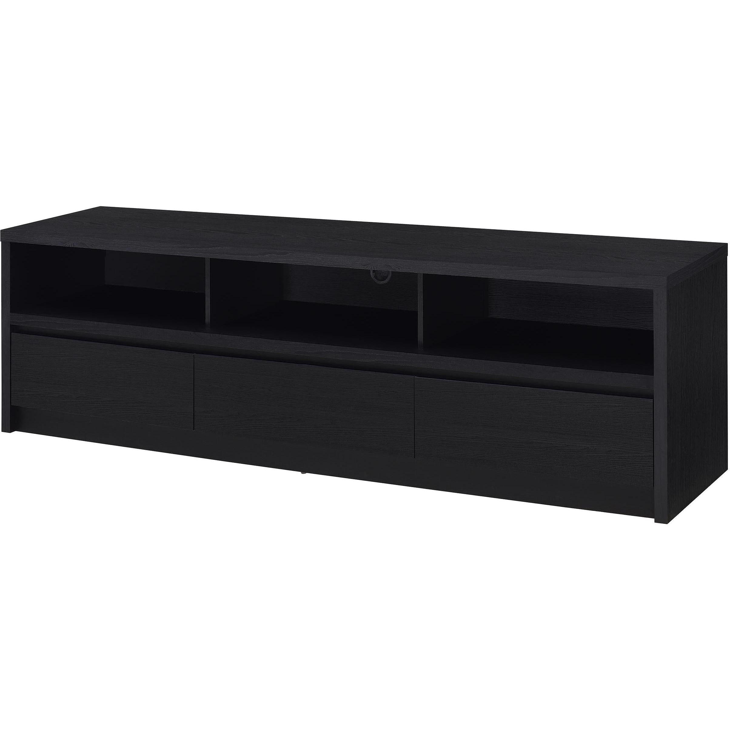  Coaster Furniture Rutland 705803 78-inch 3-drawer TV Stand Media Console - Black IMAGE 5