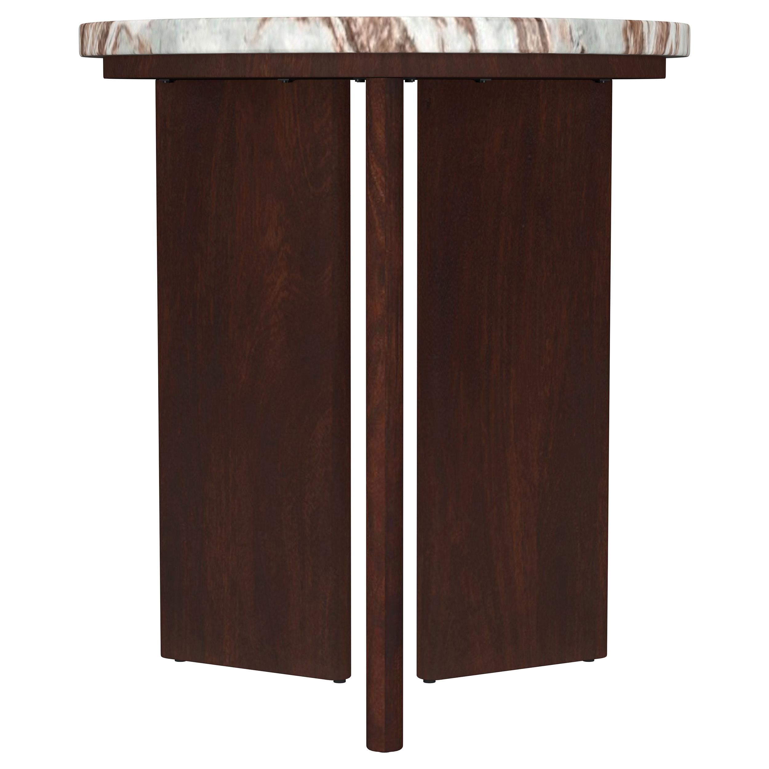  Coaster Furniture Jenna 706168-S2 2-piece Round Marble Top Coffee Table Set - Brown IMAGE 10