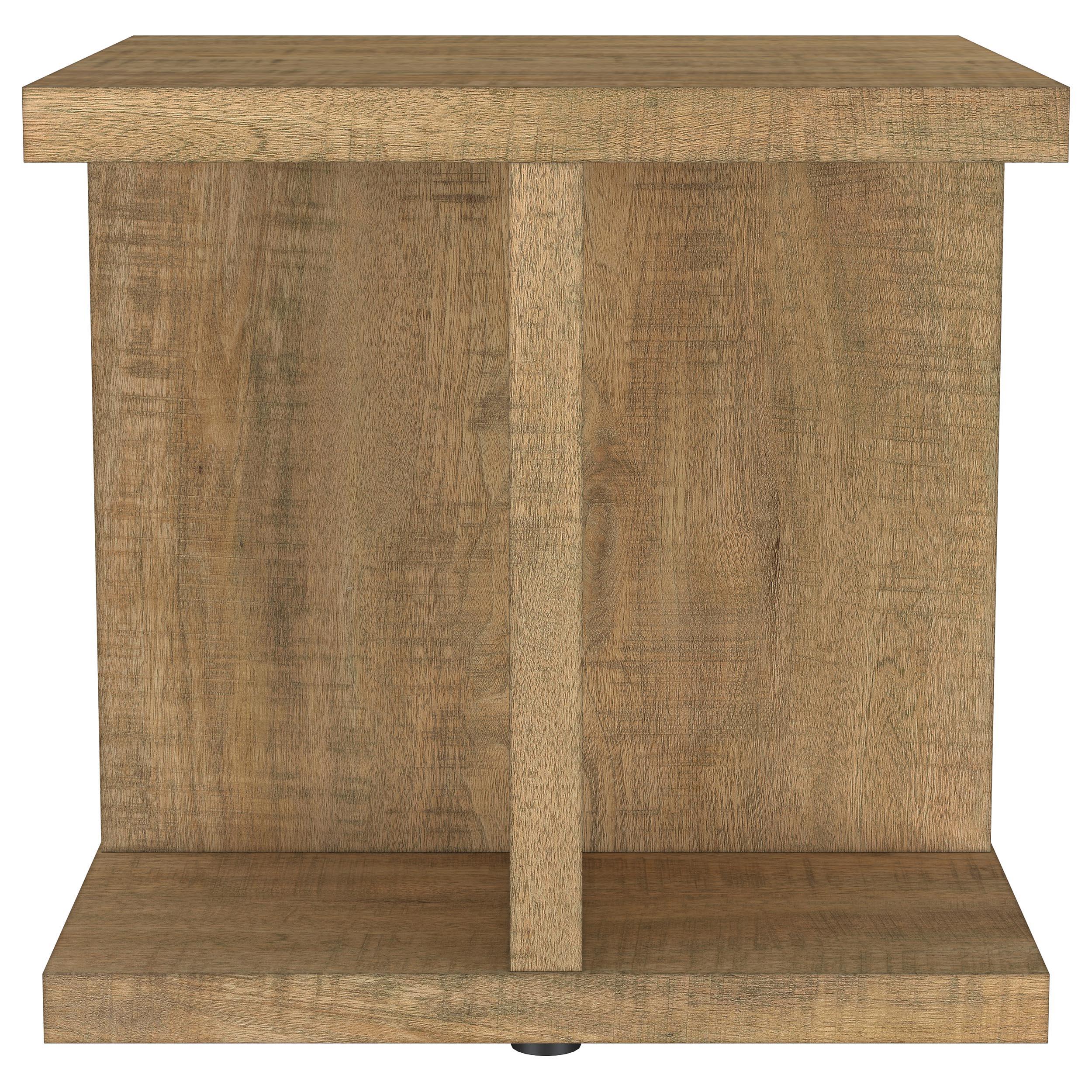  Coaster Furniture Cortona 706177 Square Engineered Wood Side Table - Mango IMAGE 3