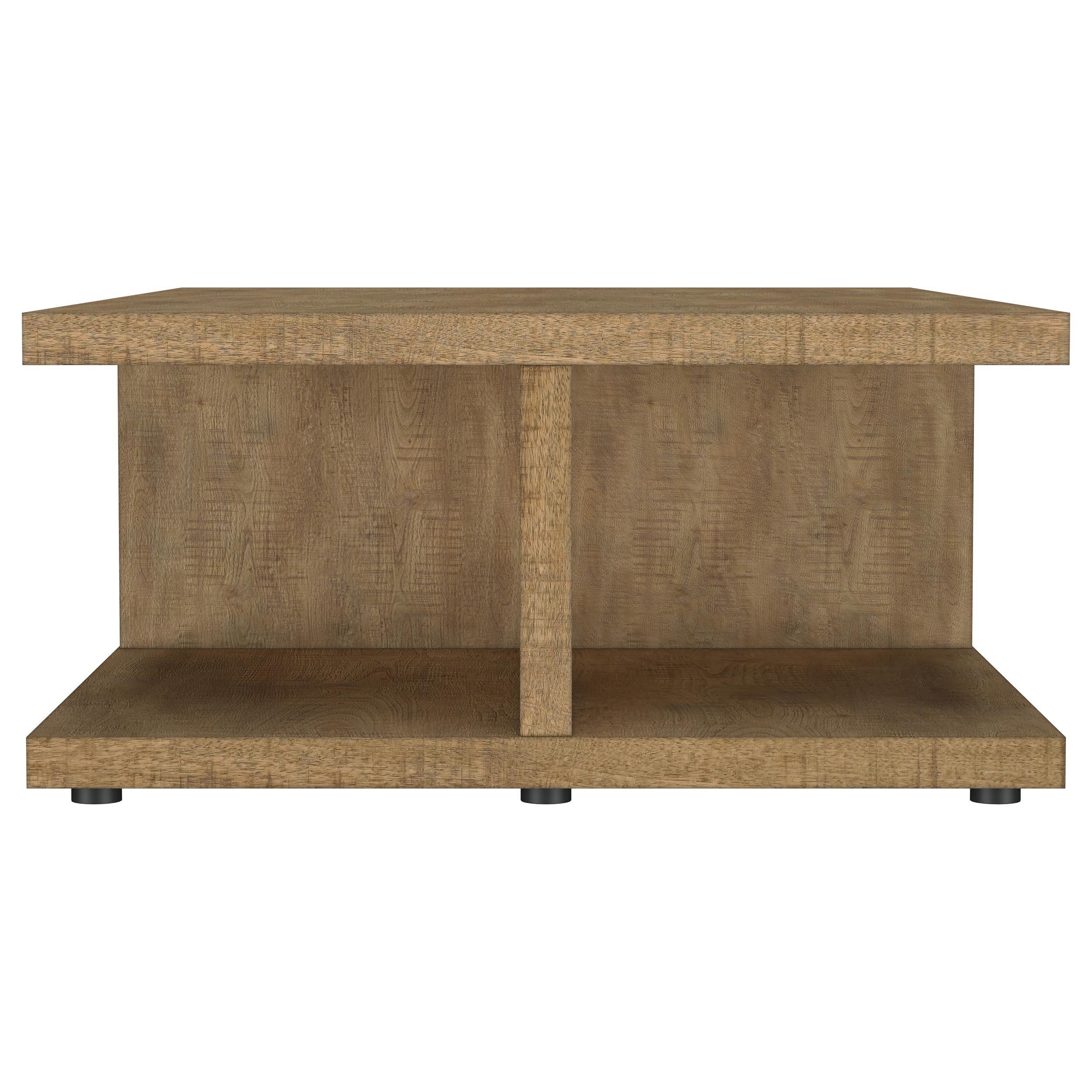  Coaster Furniture Cortona 706178 Square Engineered Wood Coffee Table - Mango IMAGE 3