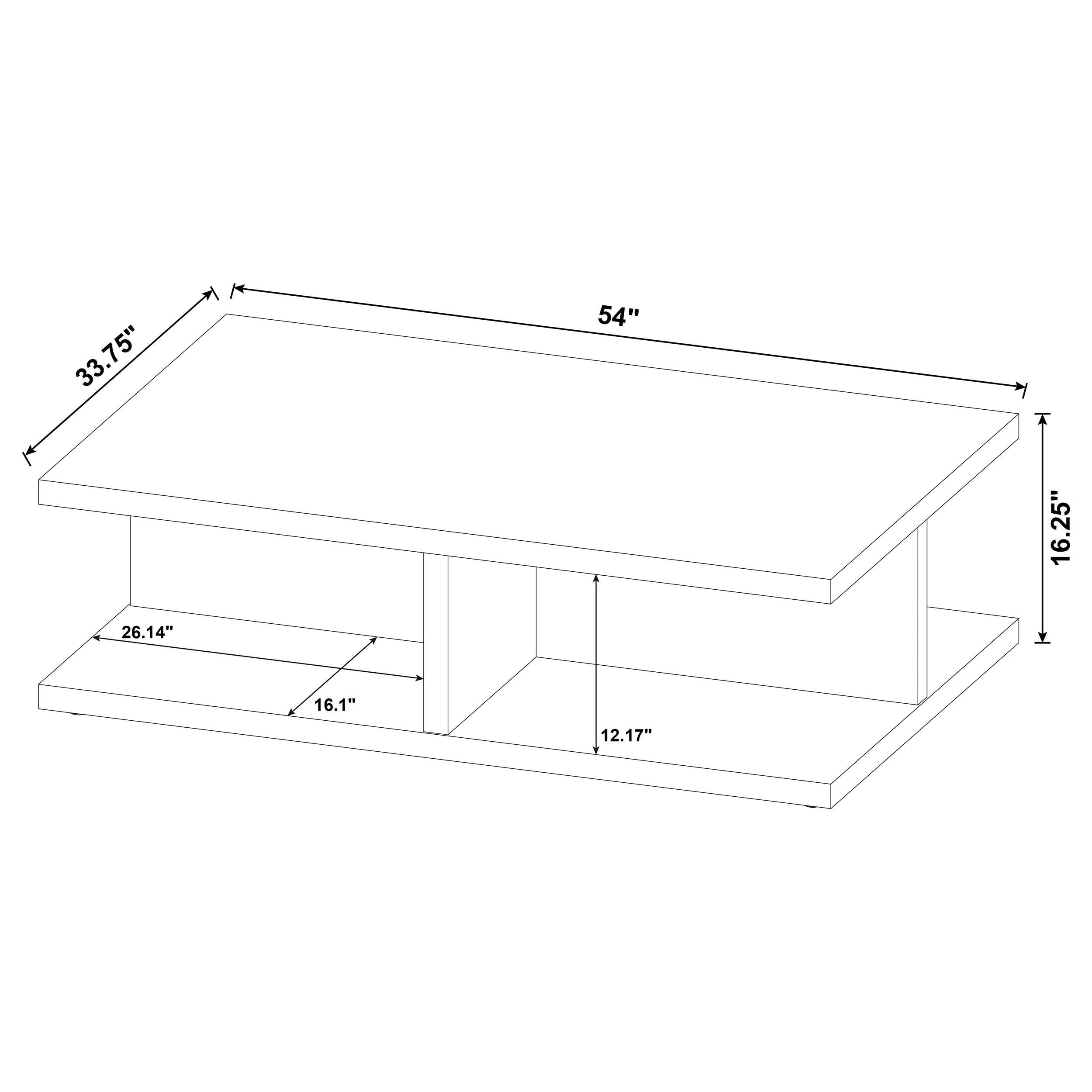  Coaster Furniture Cortona 706178 Square Engineered Wood Coffee Table - Mango IMAGE 5