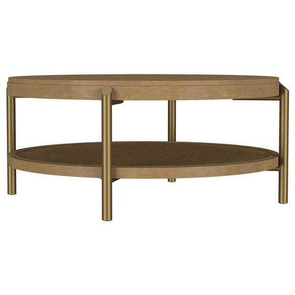 Coaster Furniture Arini 706188 Round Coffee Table With Storage Shelf - Sand Wash