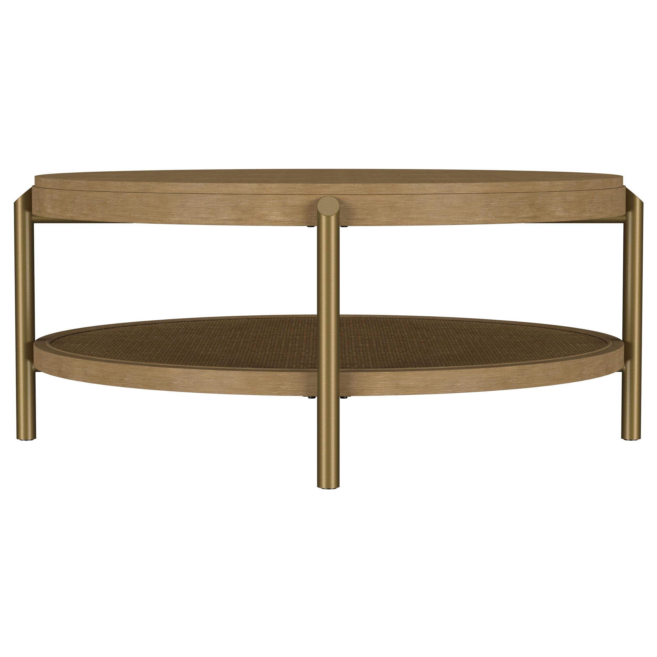  Coaster Furniture Arini 706188 Round Coffee Table With Storage Shelf - Sand Wash IMAGE 4
