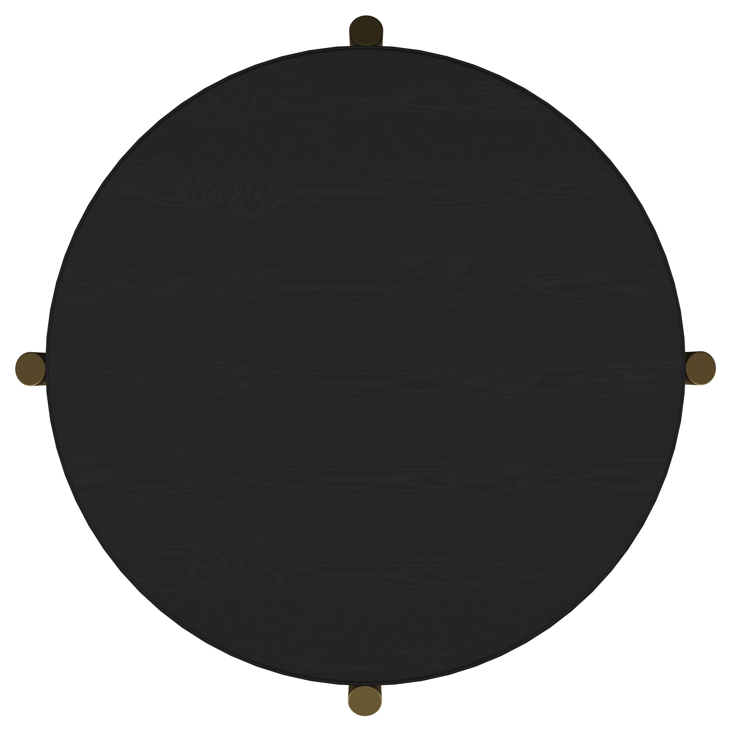  Coaster Furniture Arini 706197 Round Side Table With Storage Shelf - Black IMAGE 7