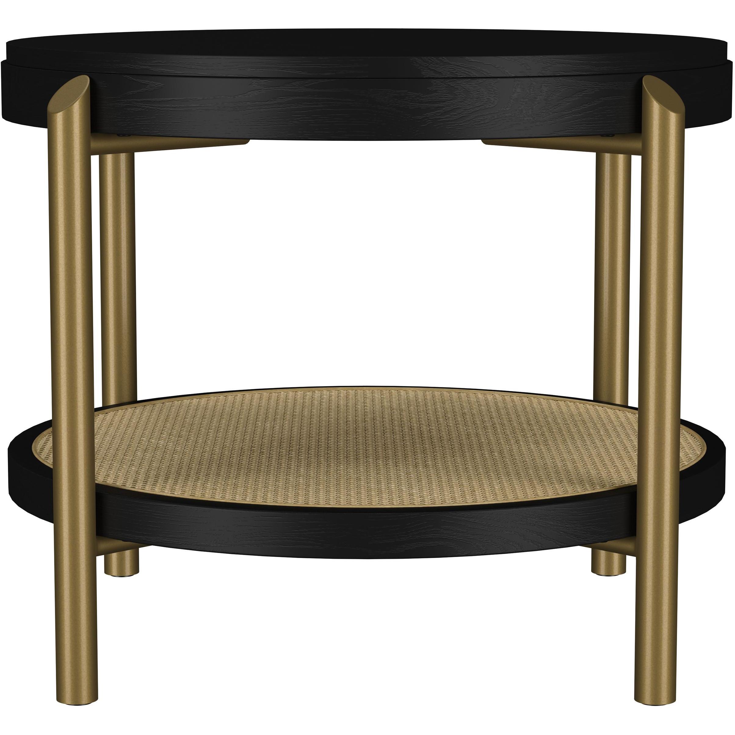  Coaster Furniture Arini 706198-S2 2-piece Round Coffee and End Table Set - Black IMAGE 4