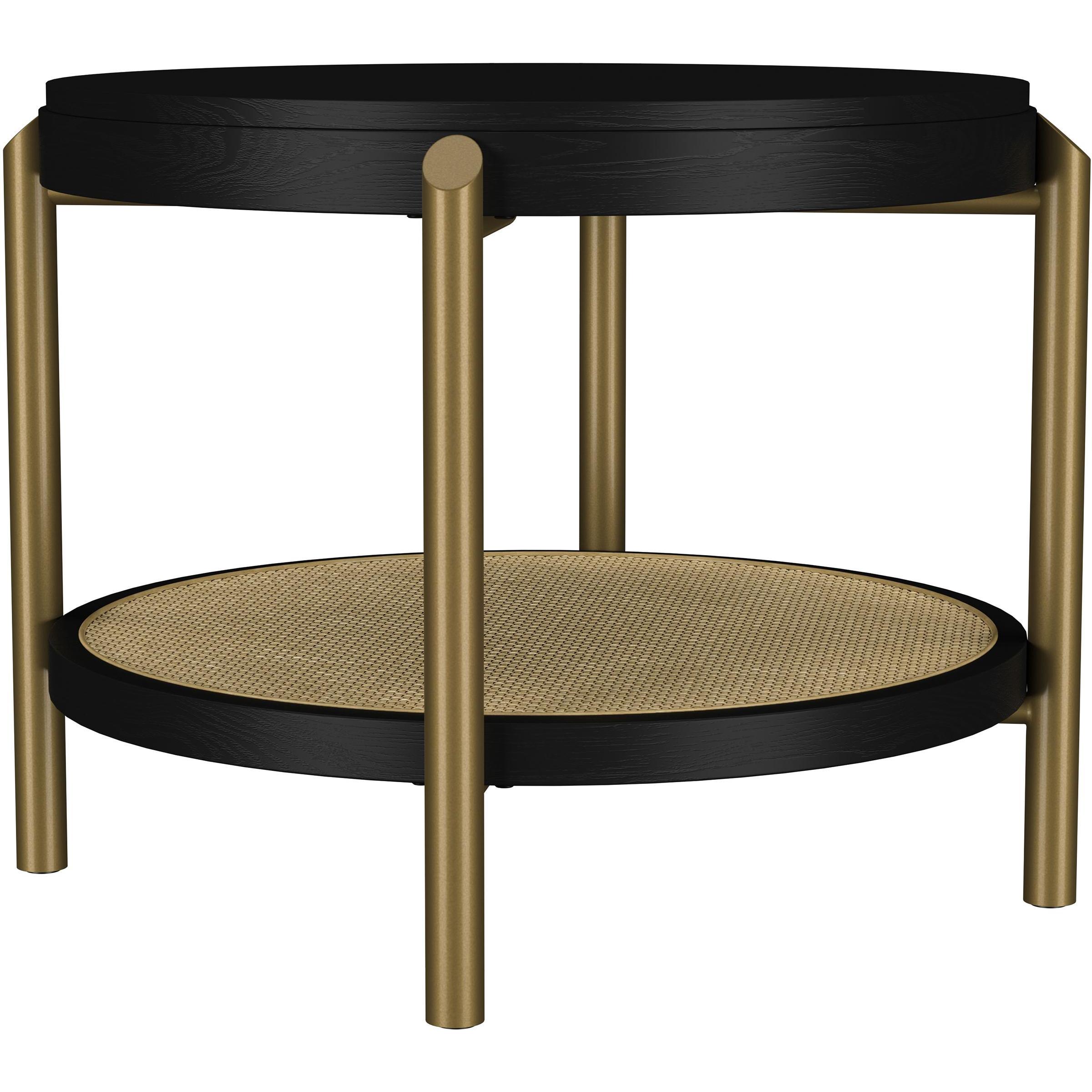  Coaster Furniture Arini 706198-S3 3-piece Round Coffee and End Table Set - Black IMAGE 3