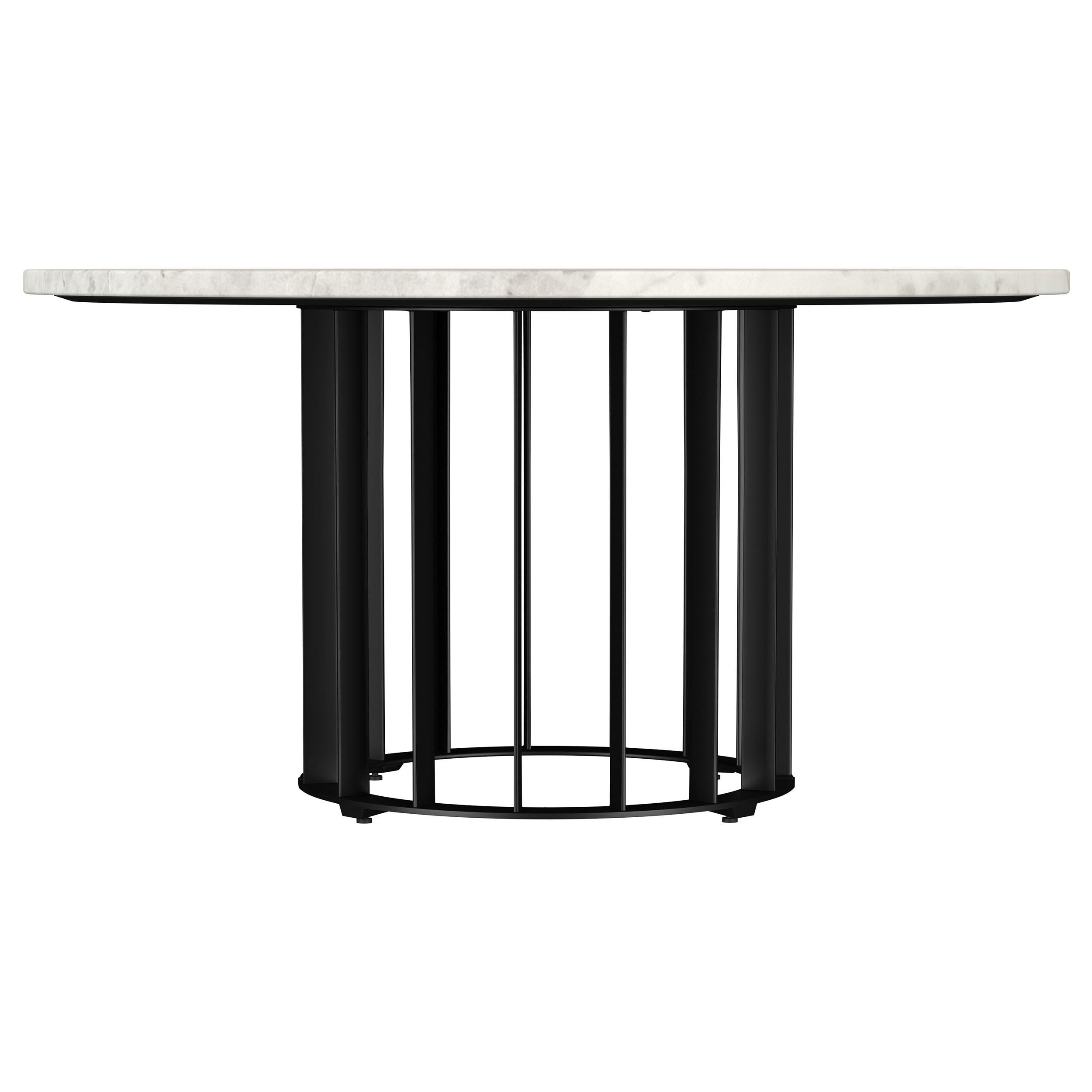  Coaster Furniture Haven 706208-S2 2-piece Round Marble Coffee and End Table Set - Black IMAGE 3