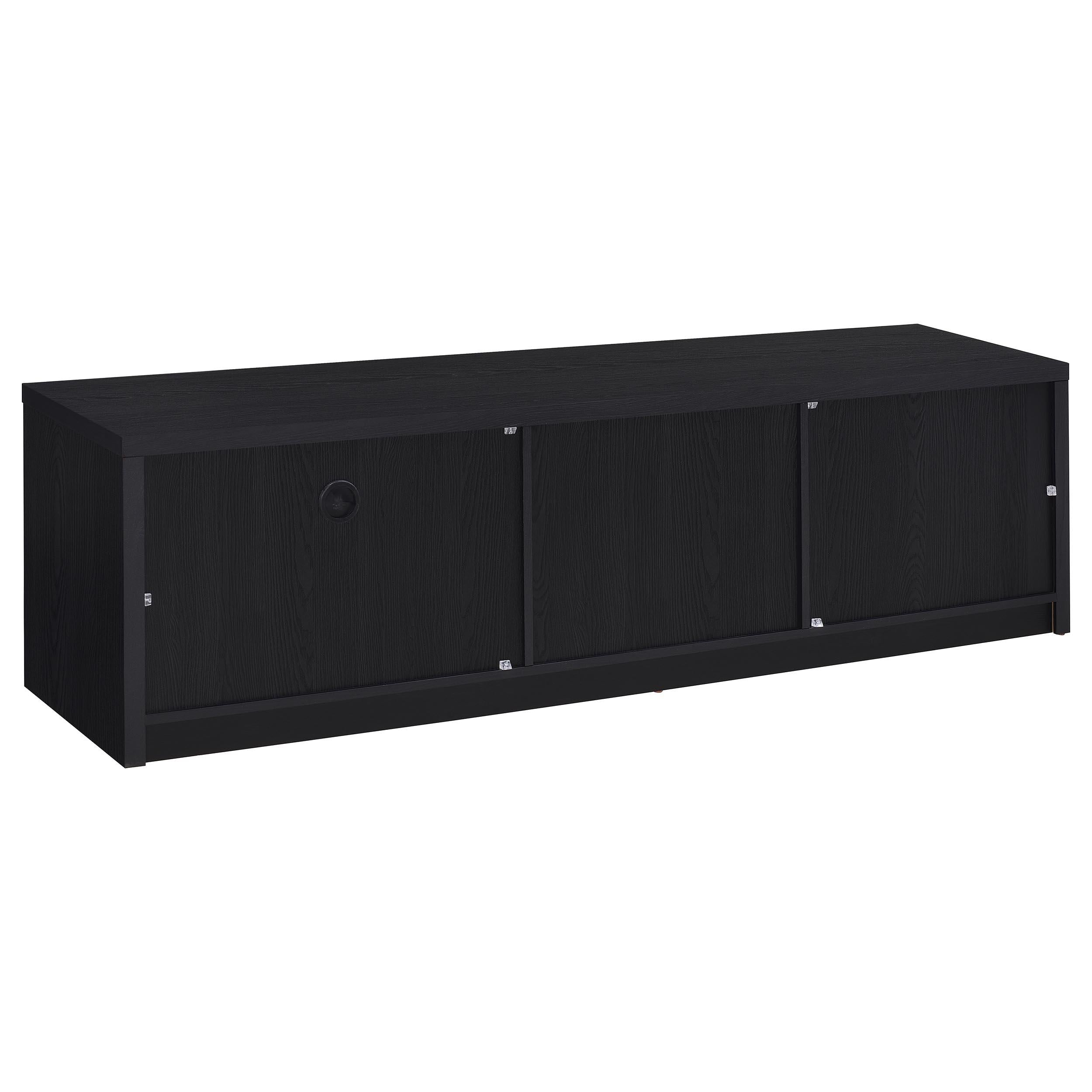  Coaster Furniture Murray 706213 70-inch 2-door TV Stand Media Console - Black IMAGE 3