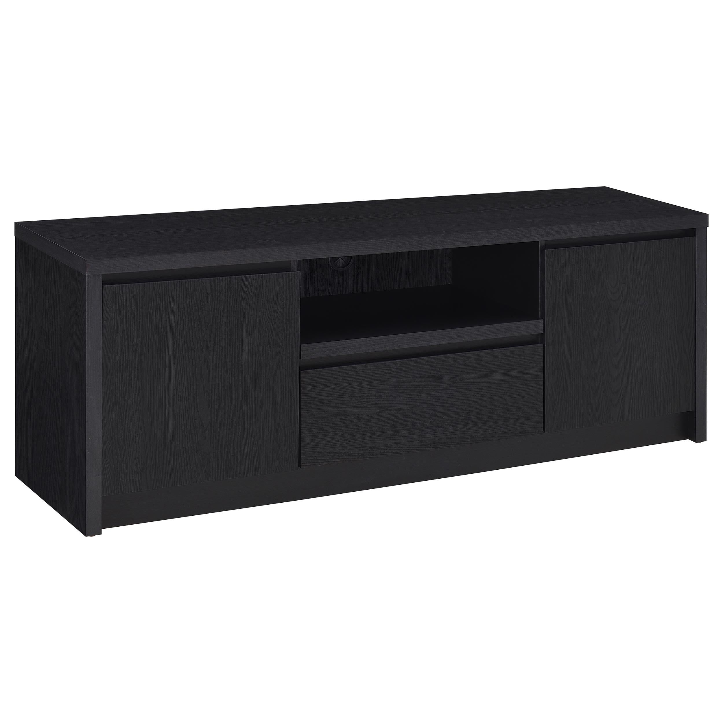  Coaster Furniture Winfield 706222 60-inch 2-door TV Stand Media Console - Black IMAGE 1