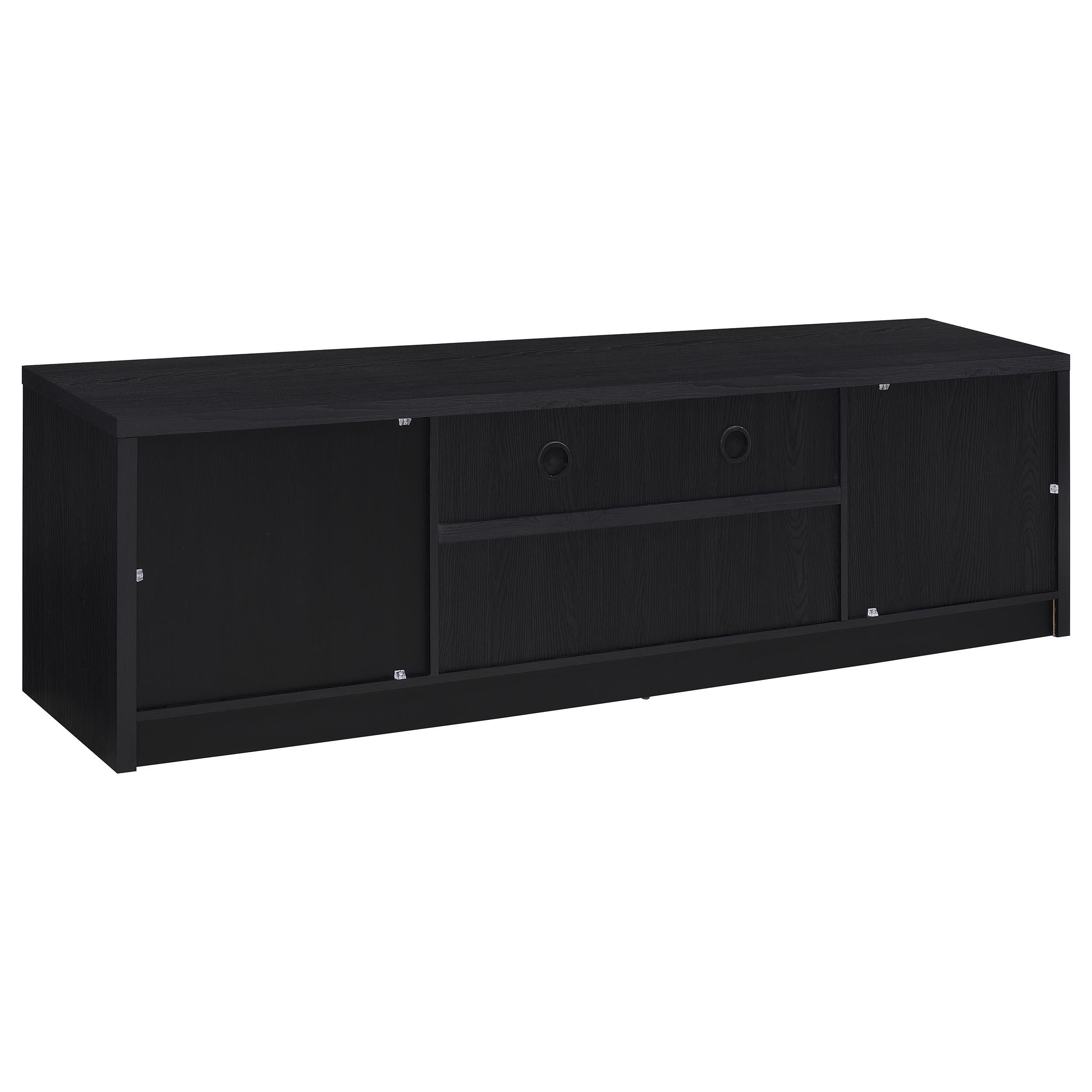  Coaster Furniture Winfield 706223-SET 3-piece Entertainment Center 78-inch TV Stand - Black IMAGE 4