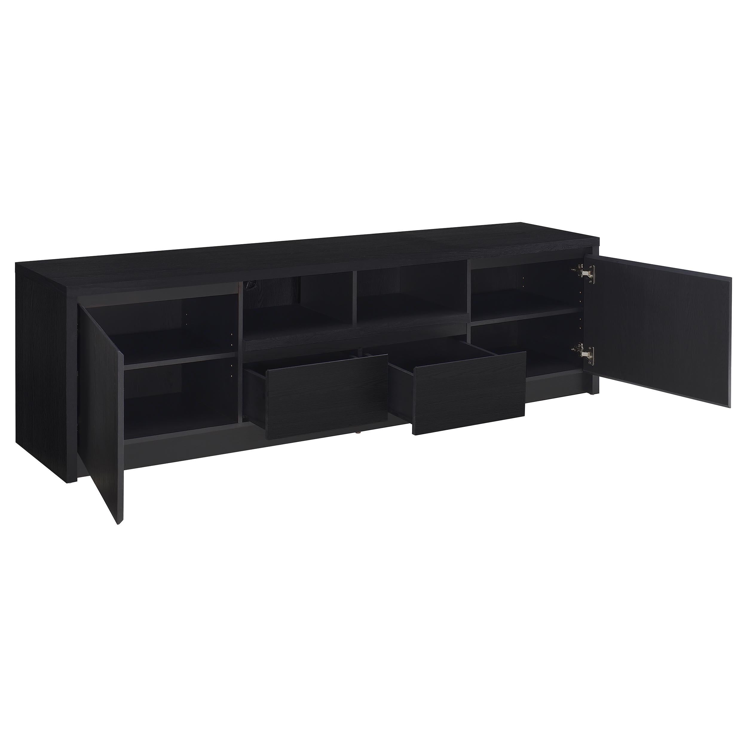  Coaster Furniture Winfield 706223-SET 3-piece Entertainment Center 78-inch TV Stand - Black IMAGE 7