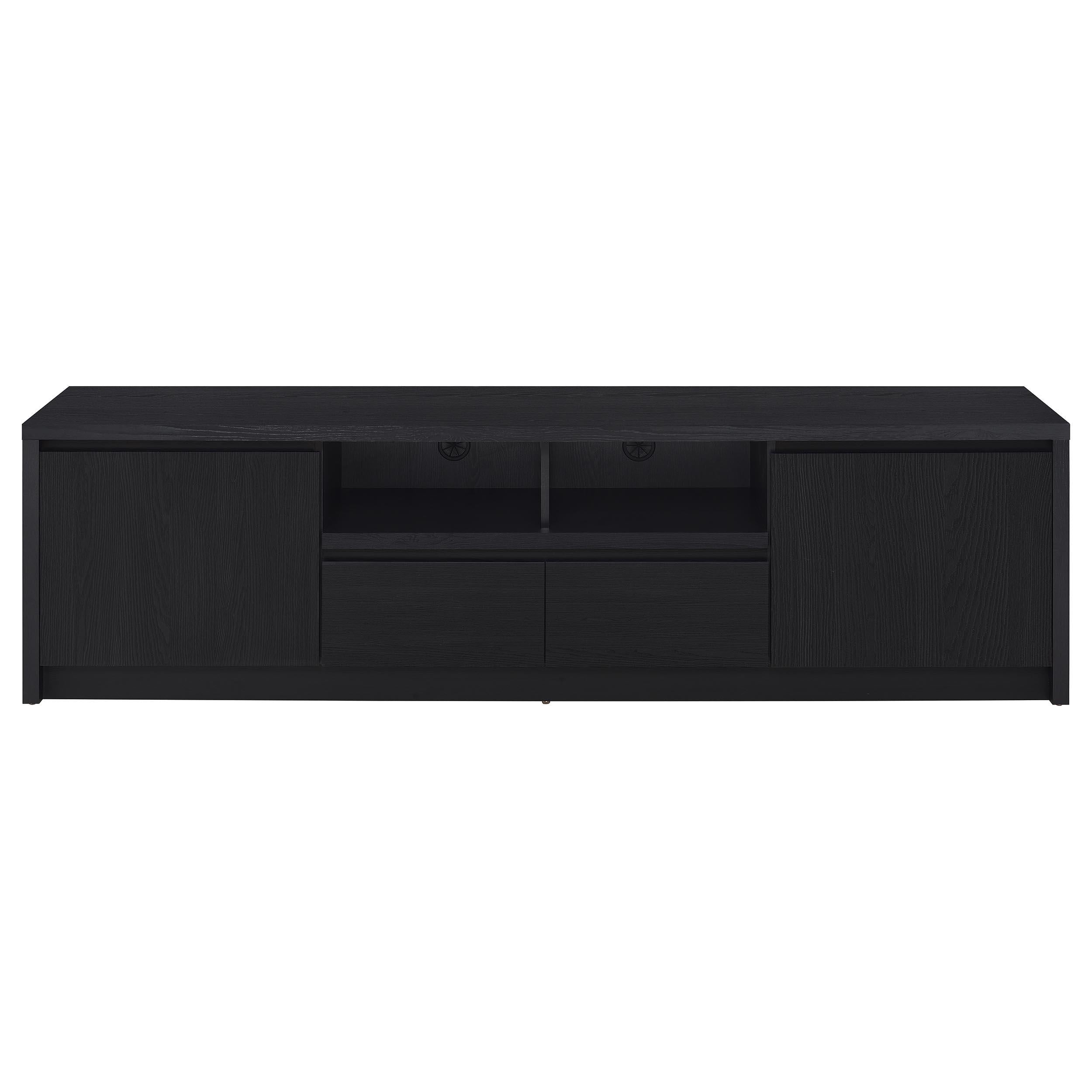  Coaster Furniture Winfield 706223-SET 3-piece Entertainment Center 78-inch TV Stand - Black IMAGE 9