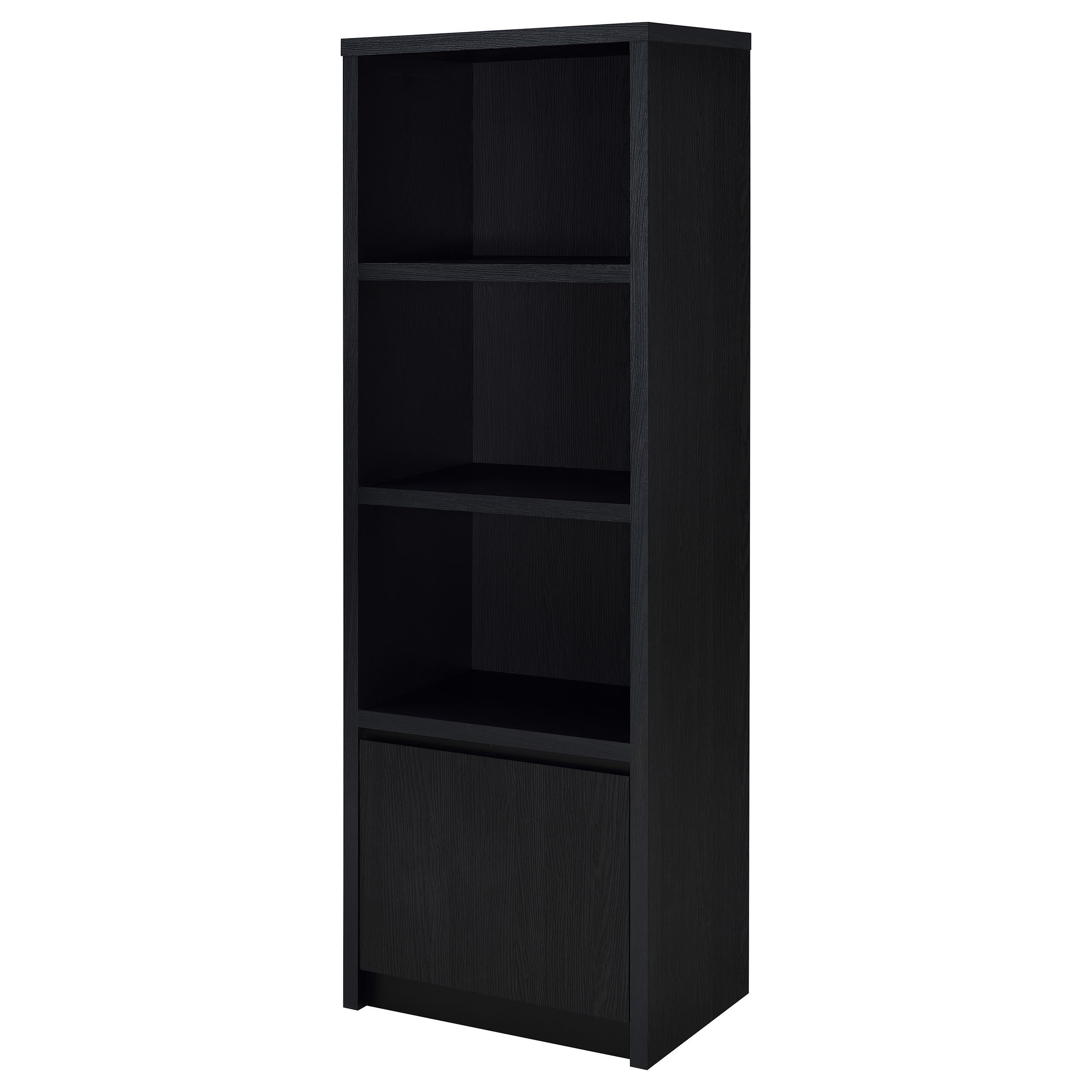  Coaster Furniture Winfield 706224 3-shelf Media Tower Entertainment Pier - Black IMAGE 1
