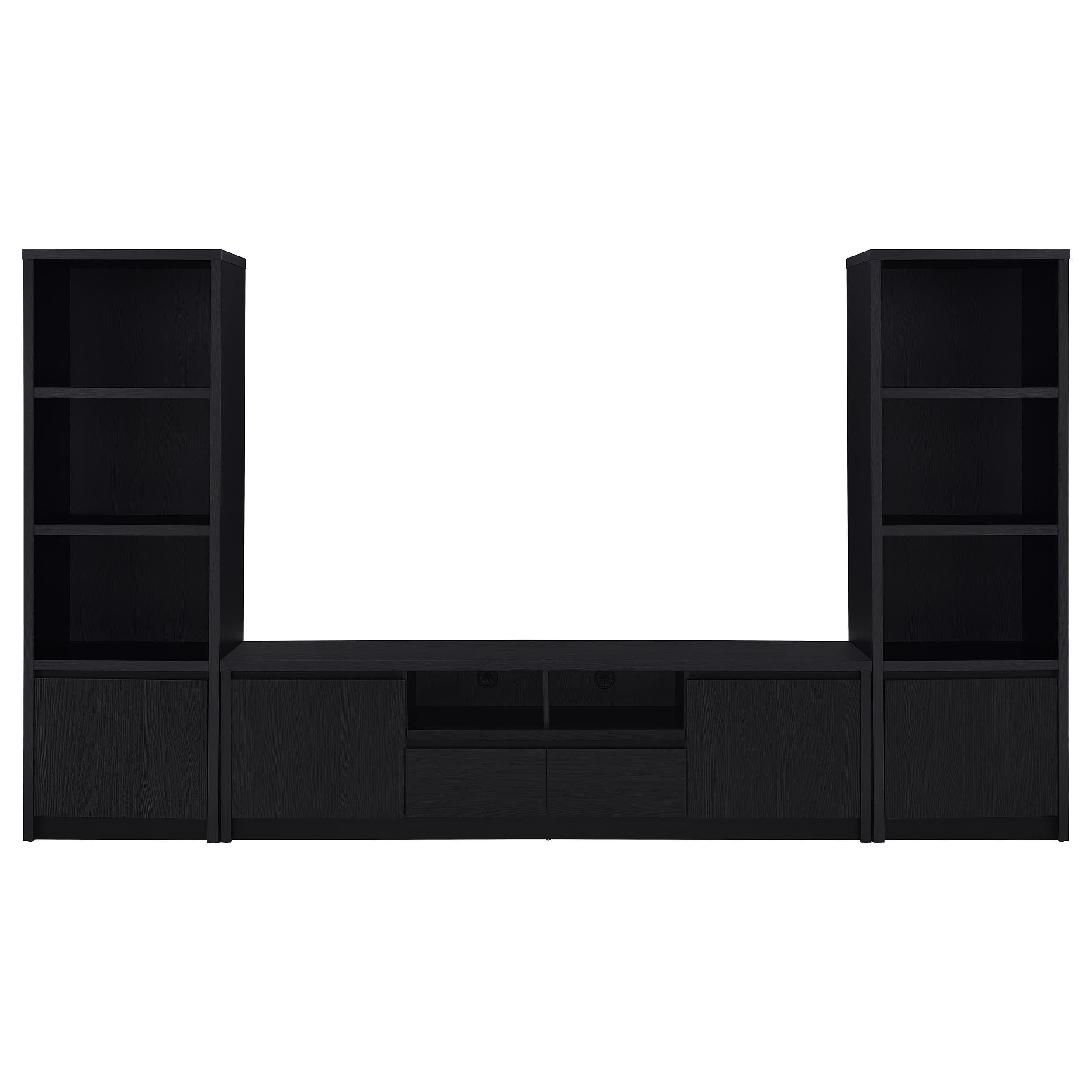  Coaster Furniture Winfield 706224 3-shelf Media Tower Entertainment Pier - Black IMAGE 12