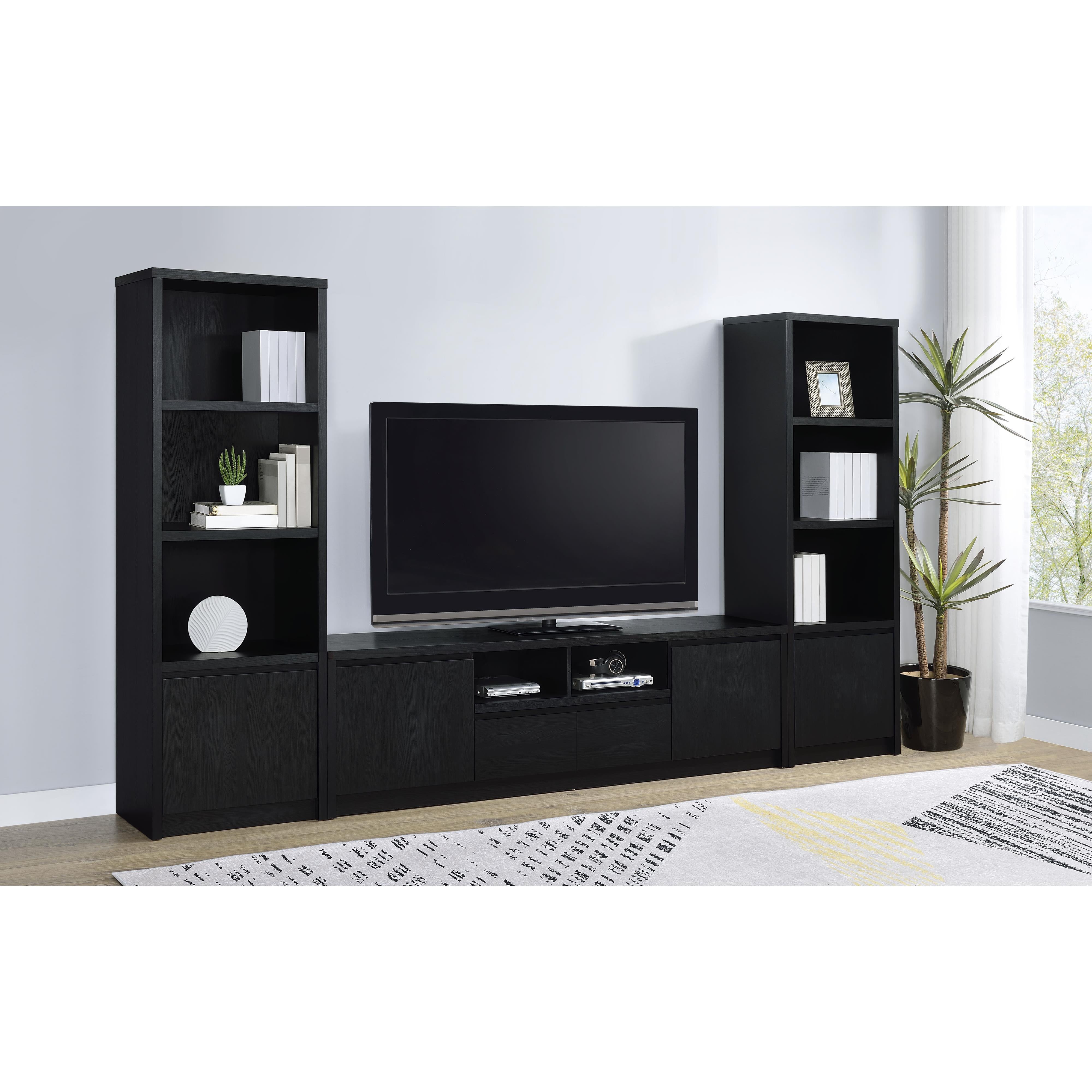  Coaster Furniture Winfield 706224 3-shelf Media Tower Entertainment Pier - Black IMAGE 13