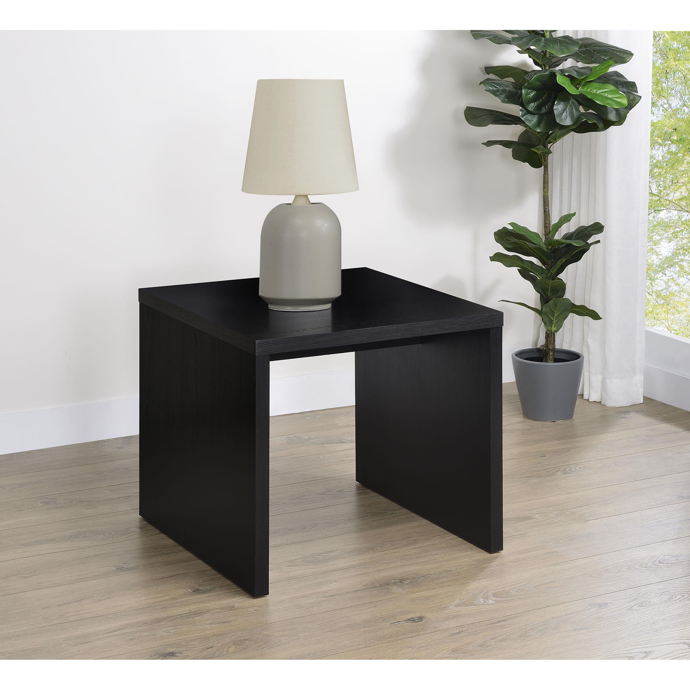  Coaster Furniture Knapp 706227 Engineered Wood Square End Table - Black IMAGE 5