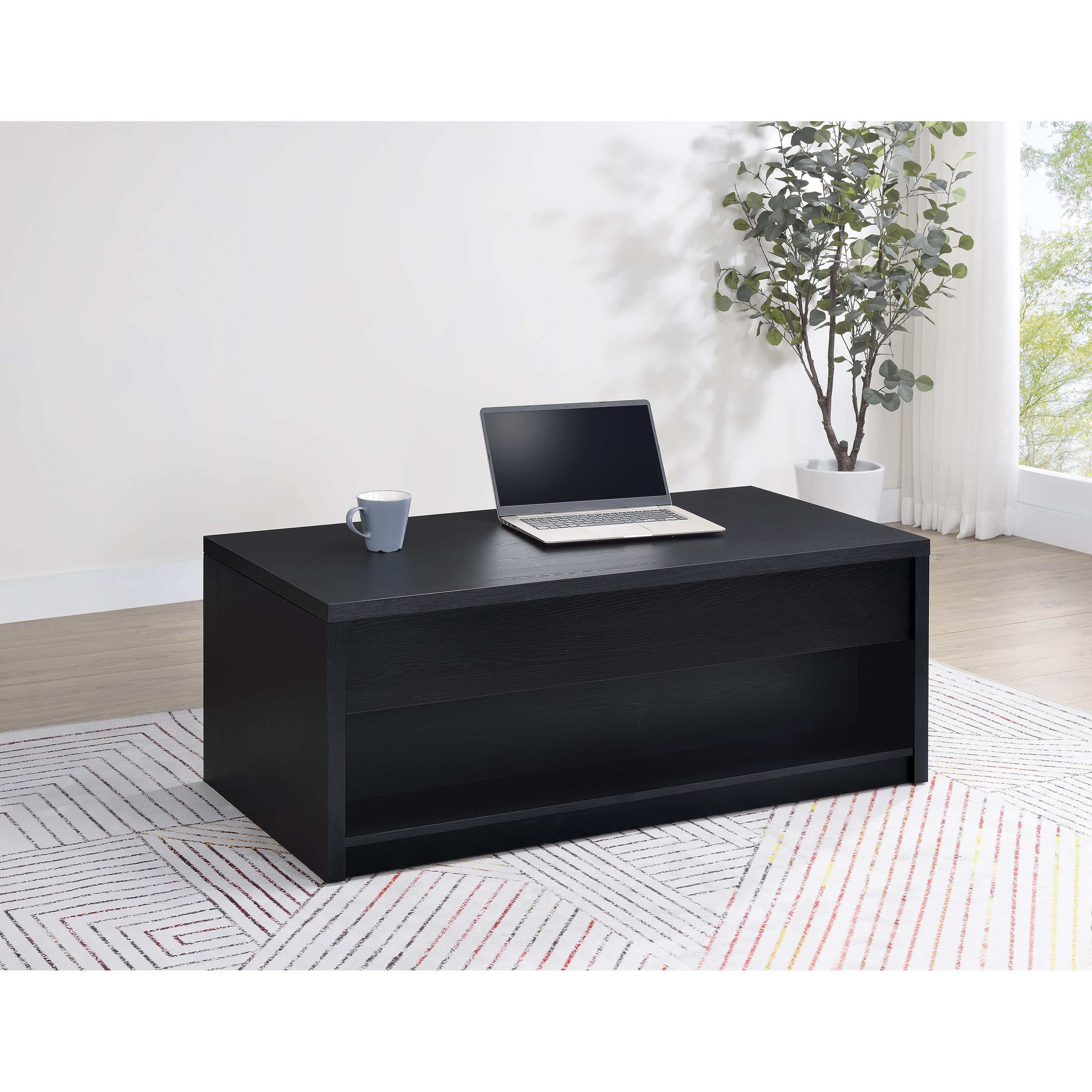  Coaster Furniture Knapp 706228 Lift Top Coffee Table with Dual Drawers - Black IMAGE 9