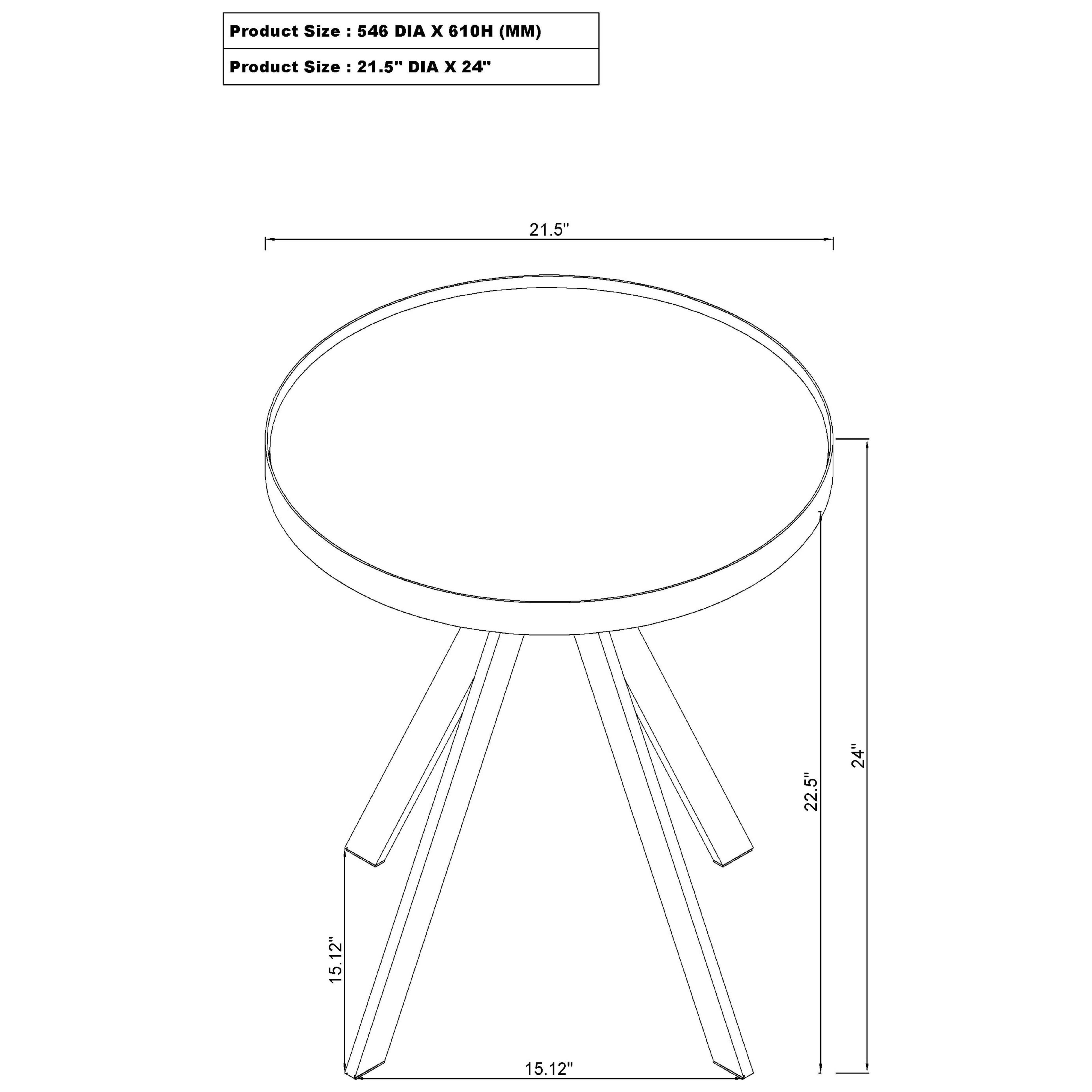  Coaster Furniture Briggs 706258-S2 2-piece Round Coffee and End Table Set - White IMAGE 9