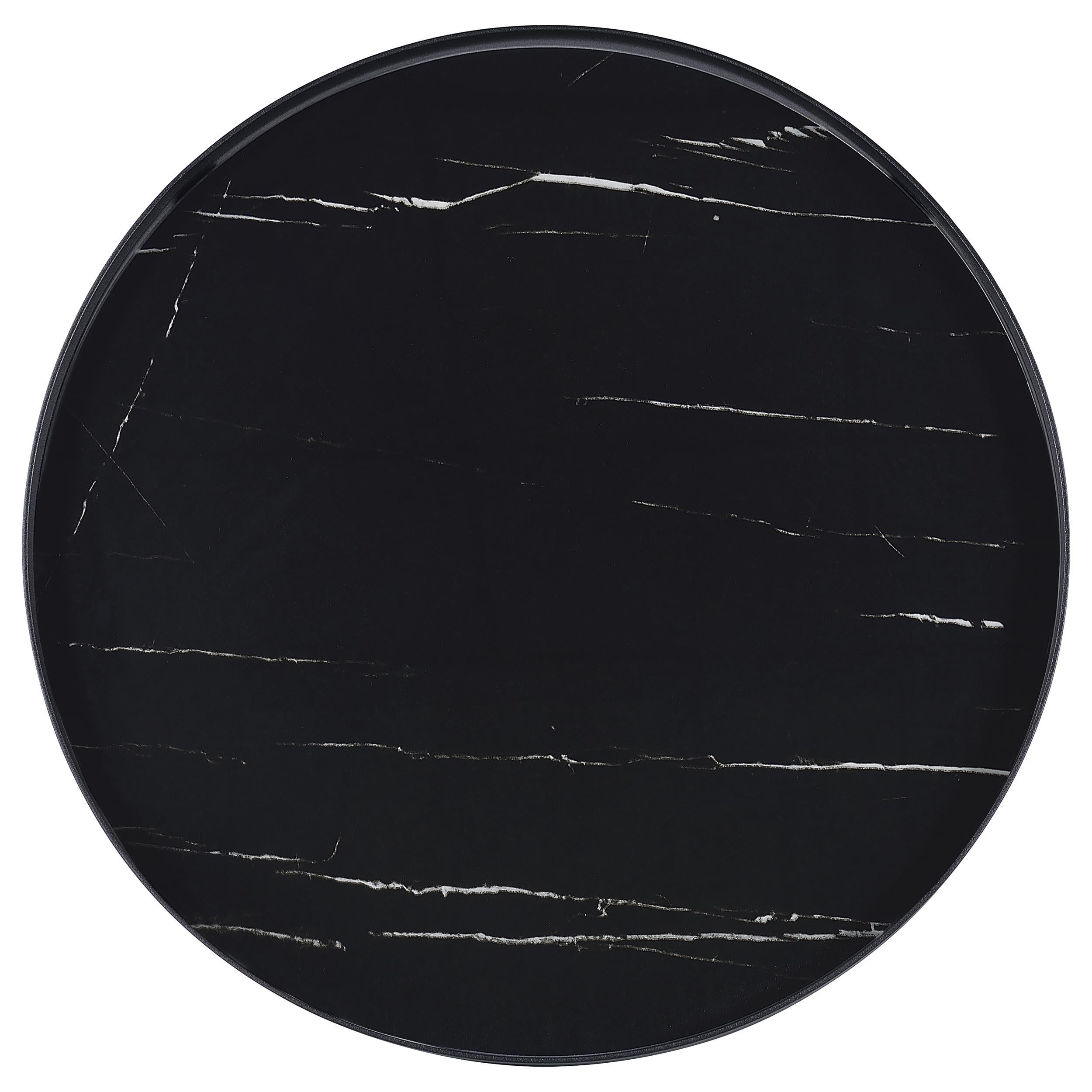  Coaster Furniture Briggs 706268-S3 3-piece Round Coffee and End Table Set - Black IMAGE 5