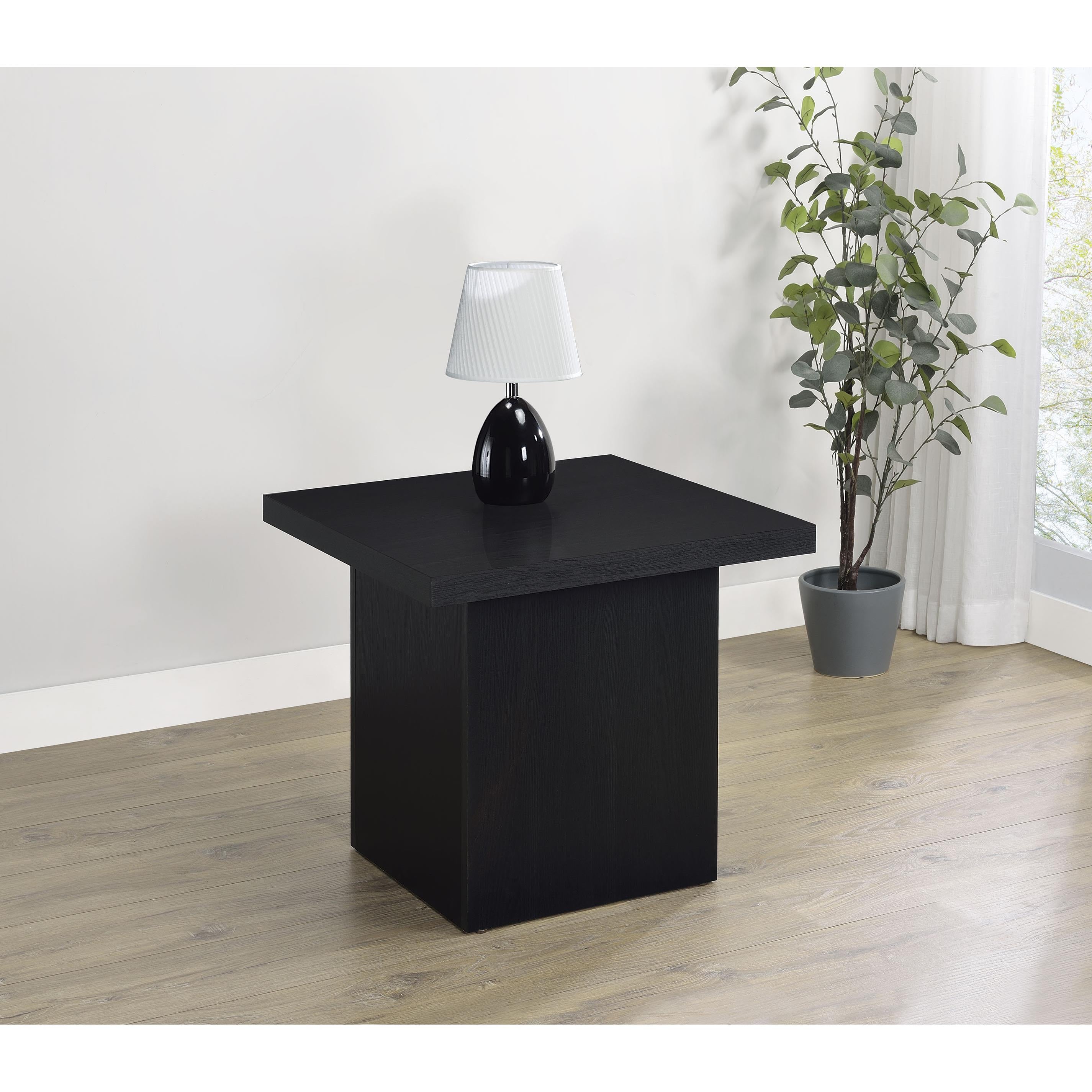  Coaster Furniture Max 706277 Square Engineered Laminate Side Table - Black IMAGE 5