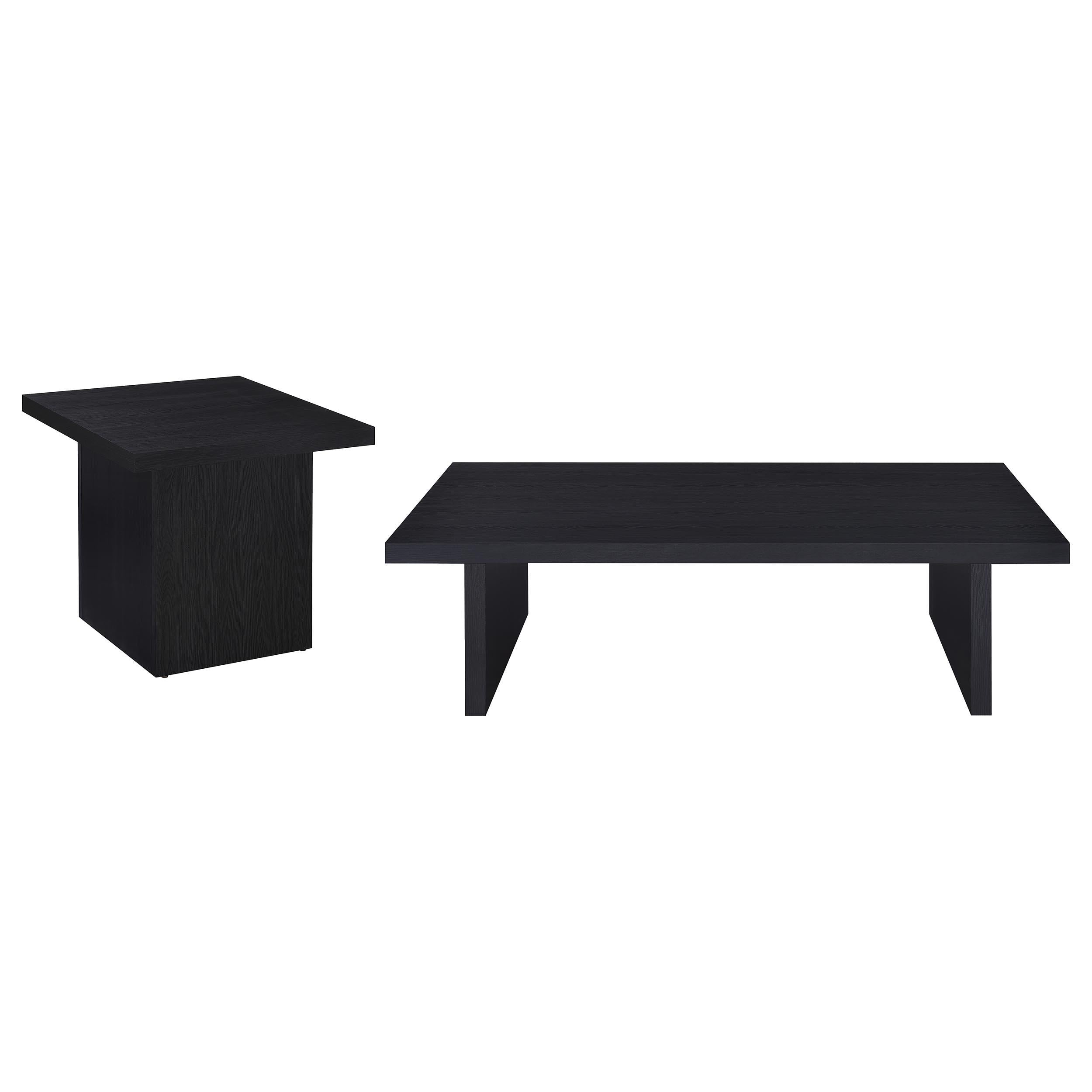  Coaster Furniture Max 706278-S2 2-piece Rectangular Coffee and End Table Set - Black IMAGE 1