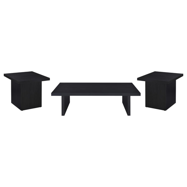 Coaster Furniture Max 706278-S3 3-piece Rectangular Coffee and End Table Set - Black